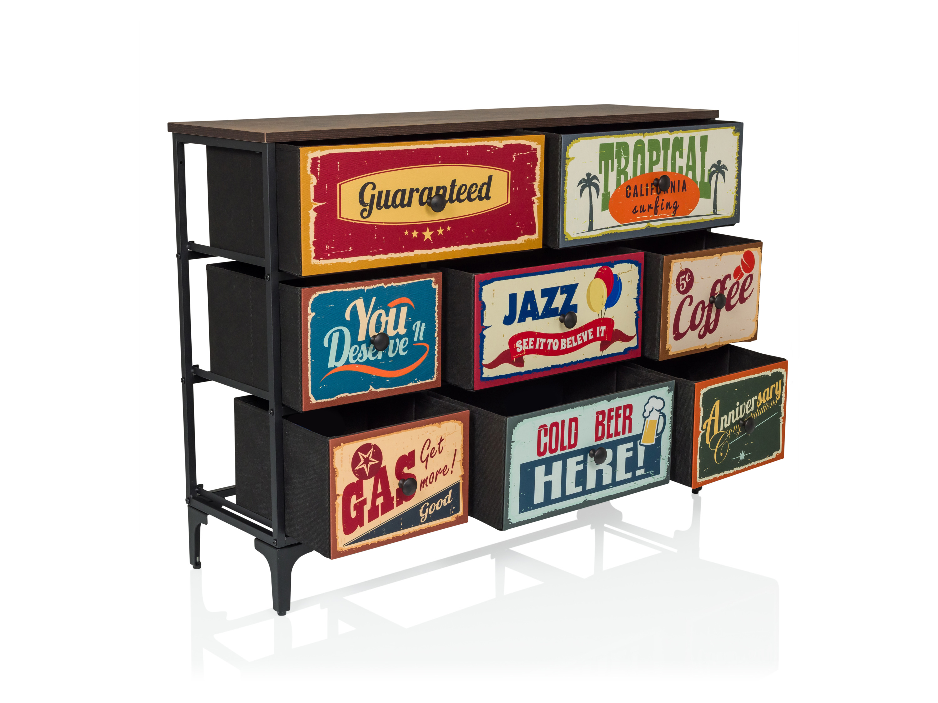 hjh Living Komoda Ameriko 8 szuflad