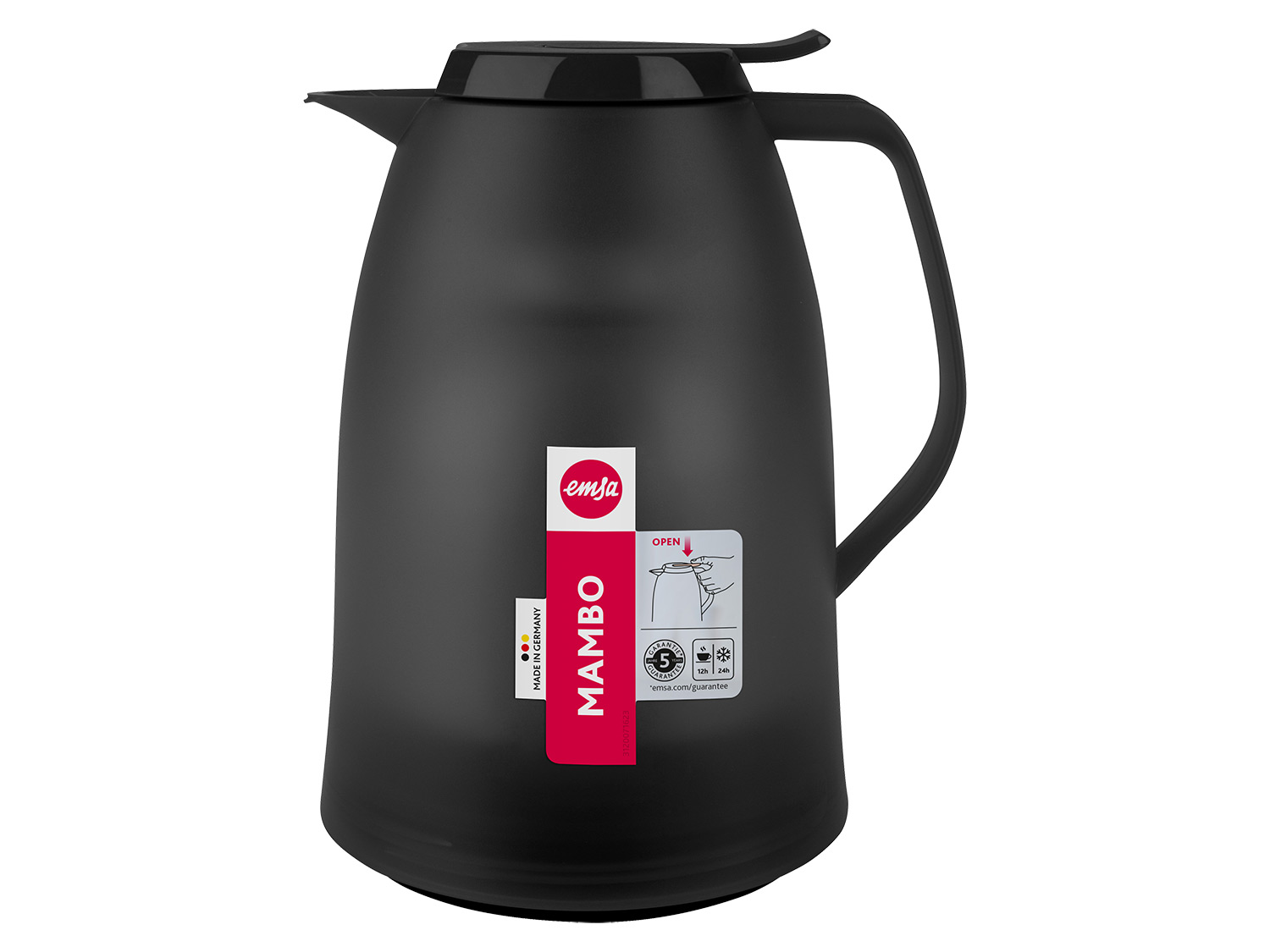 emsa Termos »Mambo« z zamknięcem QuickTip, 1 l Czarny