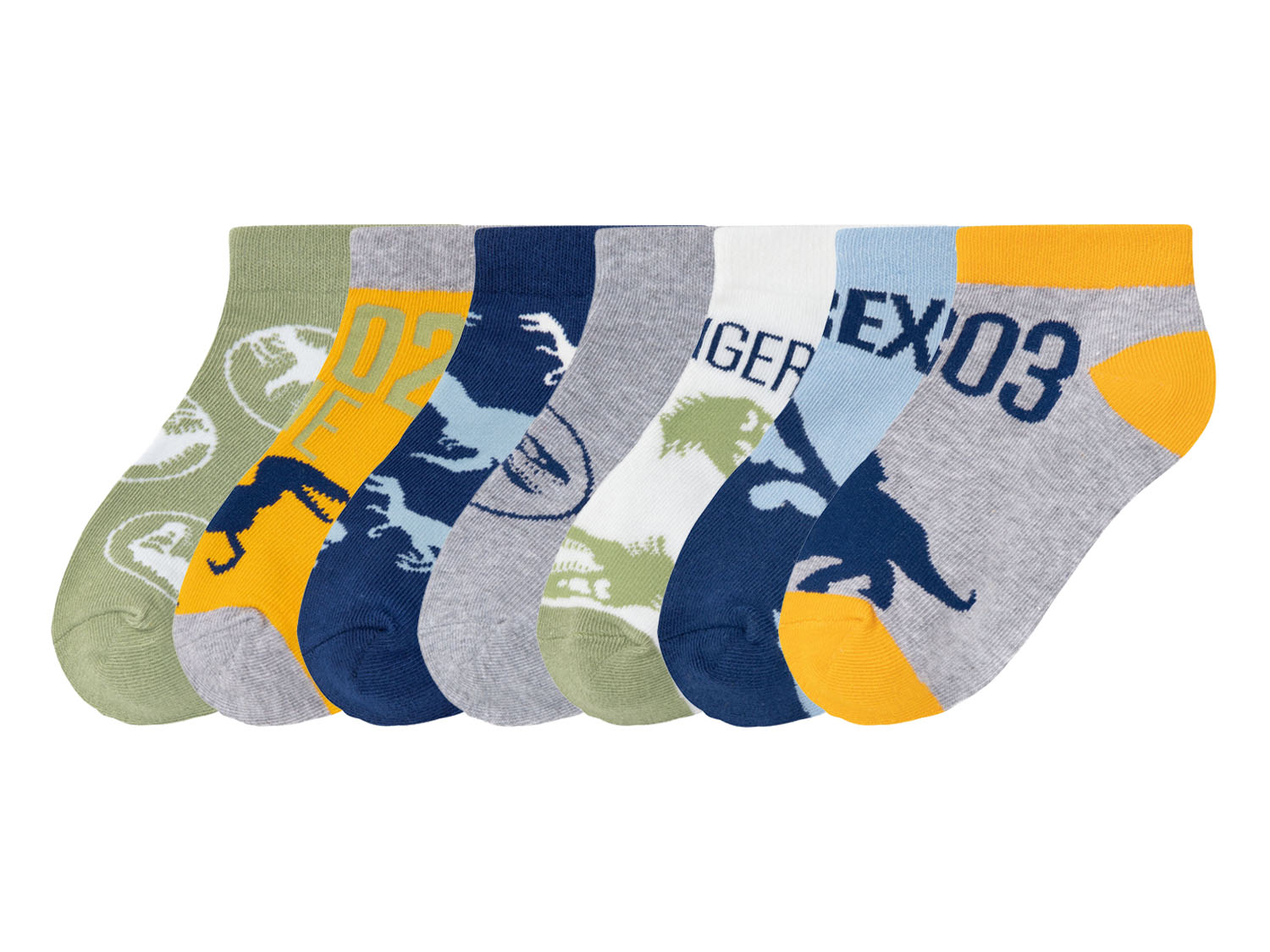 Stopki chłopięce z bohaterami bajek, 7 par 39-42, Wzór Park Jurajski