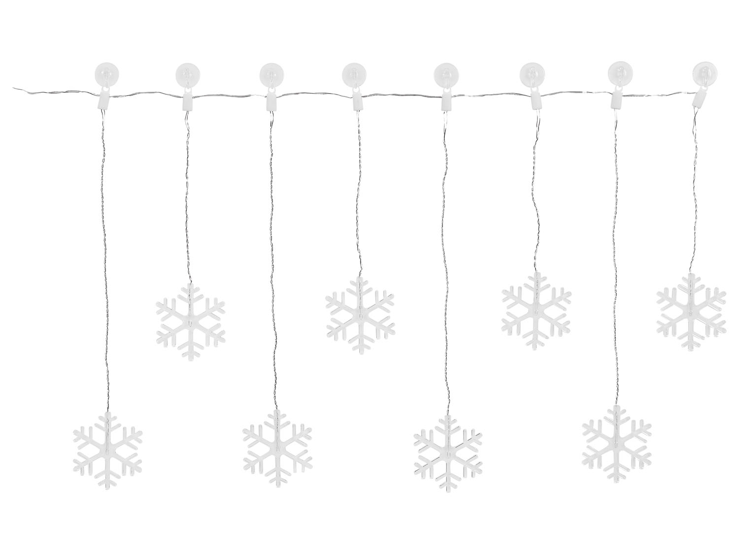 Livarno home Dekoracja świetlna LED kurtyna Płatki śniegu, ciepła biel