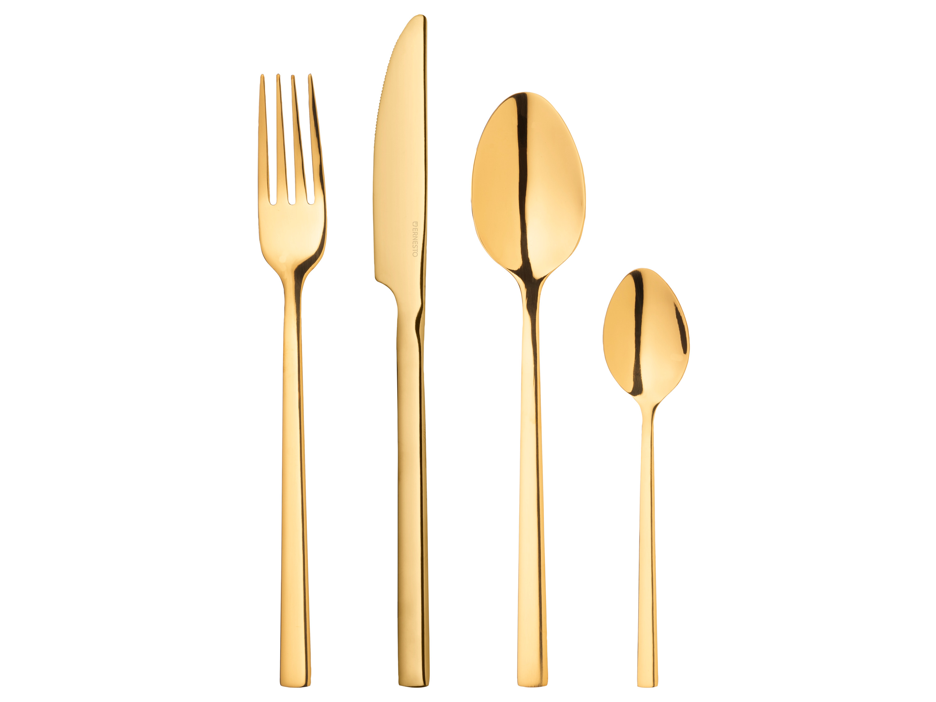 Ernesto Komplet sztućców ze stali nierdzewnej, 16 elementów Złoty