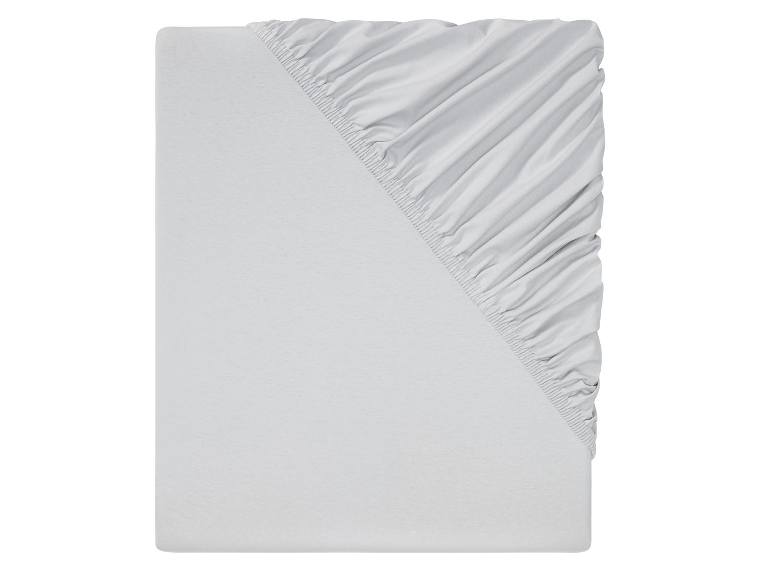 Livarno home Prześcieradło z dżerseju z gumką, 90-100 x 200 cm, 1 sztuka Jasnoszary