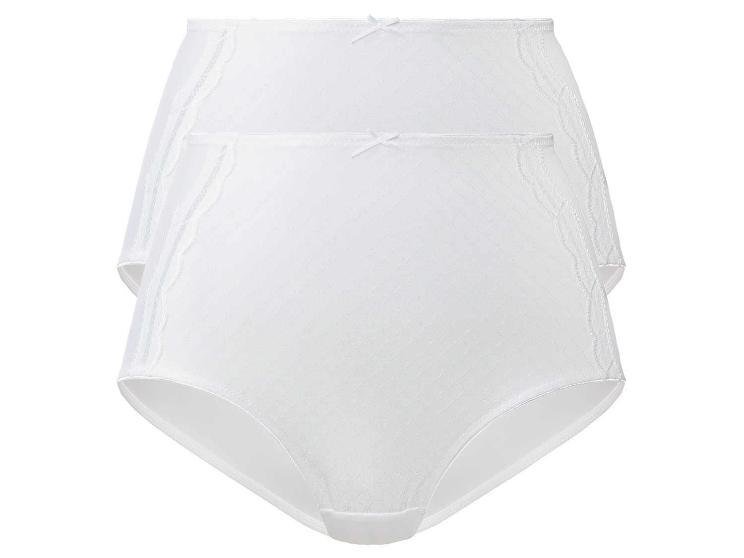 esmara Majtki korygujące damskie, z elegancką koronką, 2 pary XL 48/50, Biały