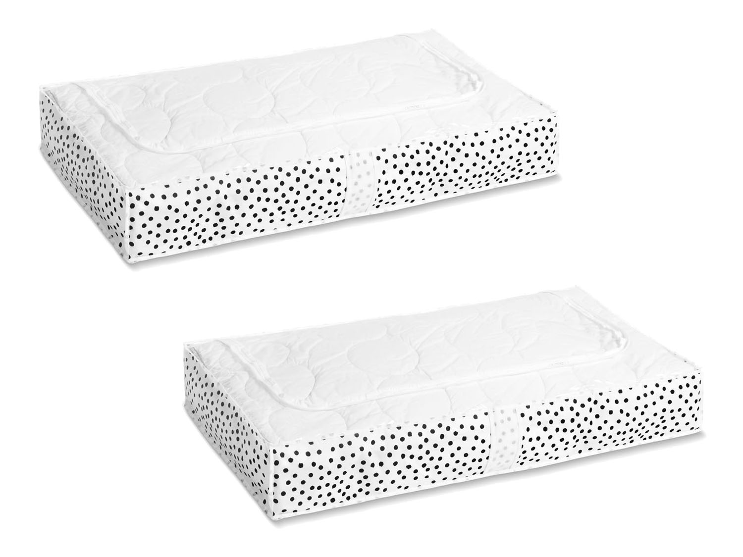 Organizer wiszący / Organizer na buty / Worki na ubrania / Komody pod łóżko Zestaw 2 pokrowców do przechowywania pod łóżkiem/ kropki