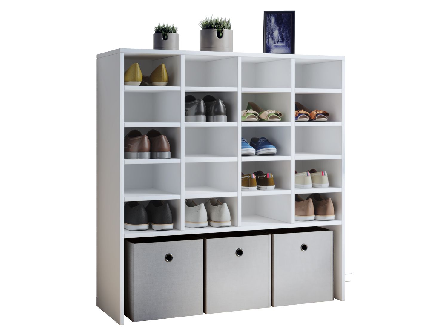 VCM Szafka na buty Hinsol Biały, XL