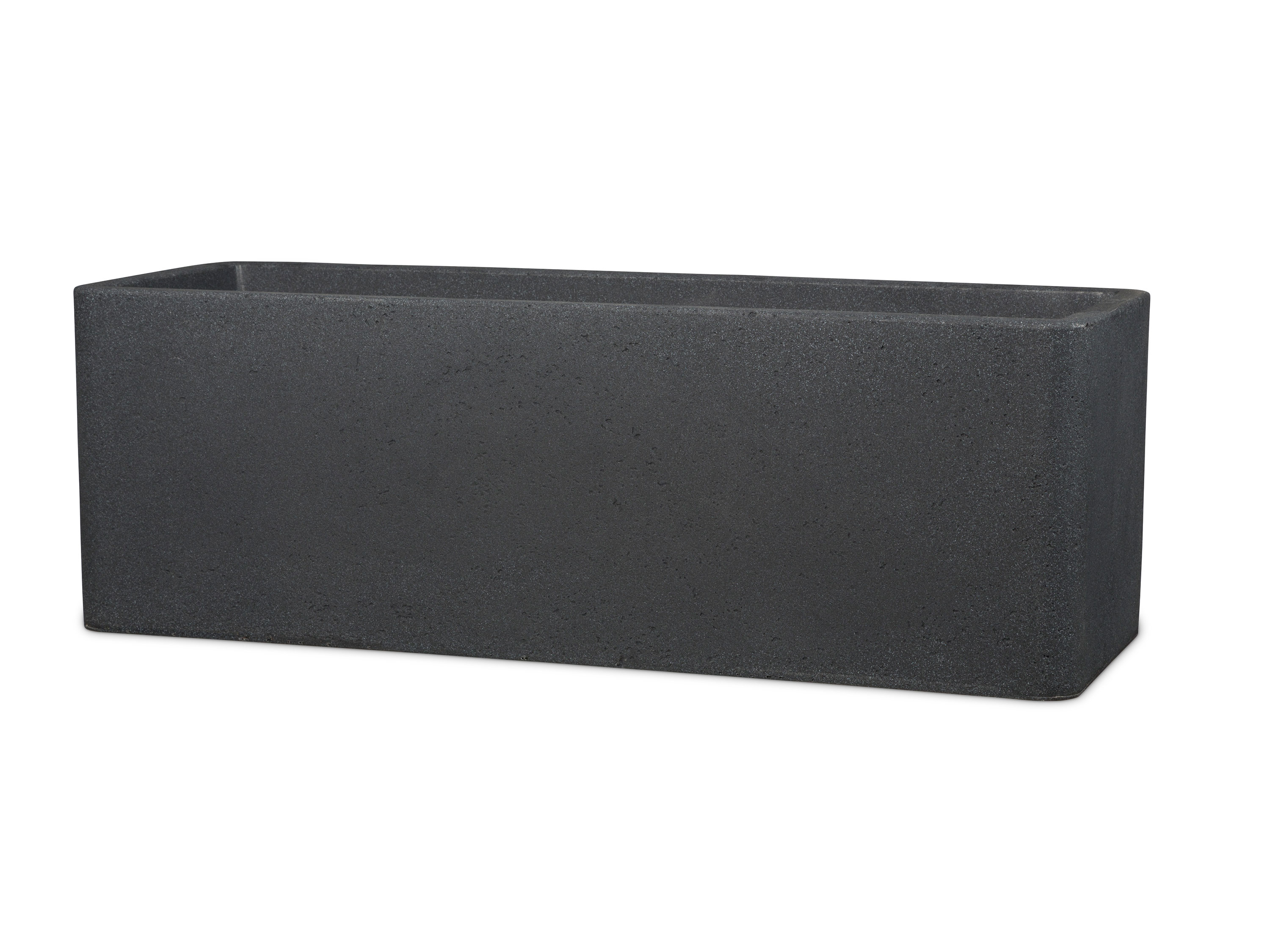 Scheurich Podłużna donica Cube Box Czarny granit, Dł. 80 cm