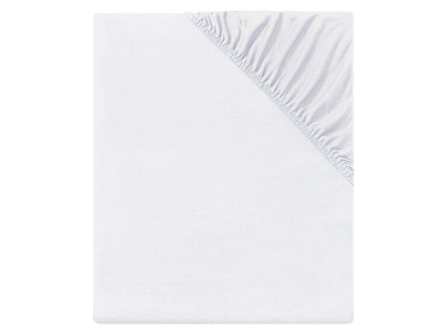meradiso Prześcieradło z jersey z gumką, 90-100 x 200 cm Biały
