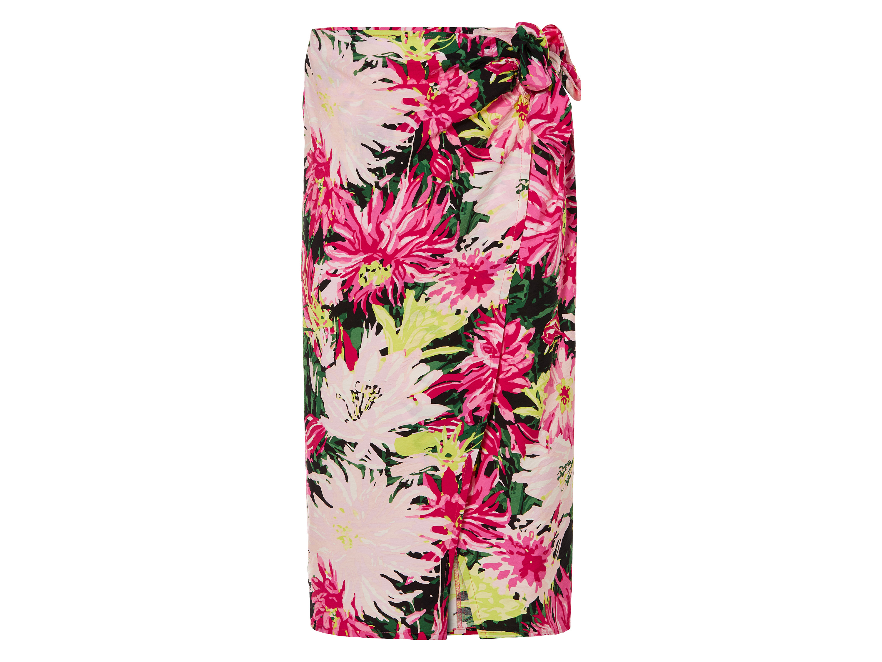 esmara Spódnica damska z wiskozą 46, Kwiaty/różowy