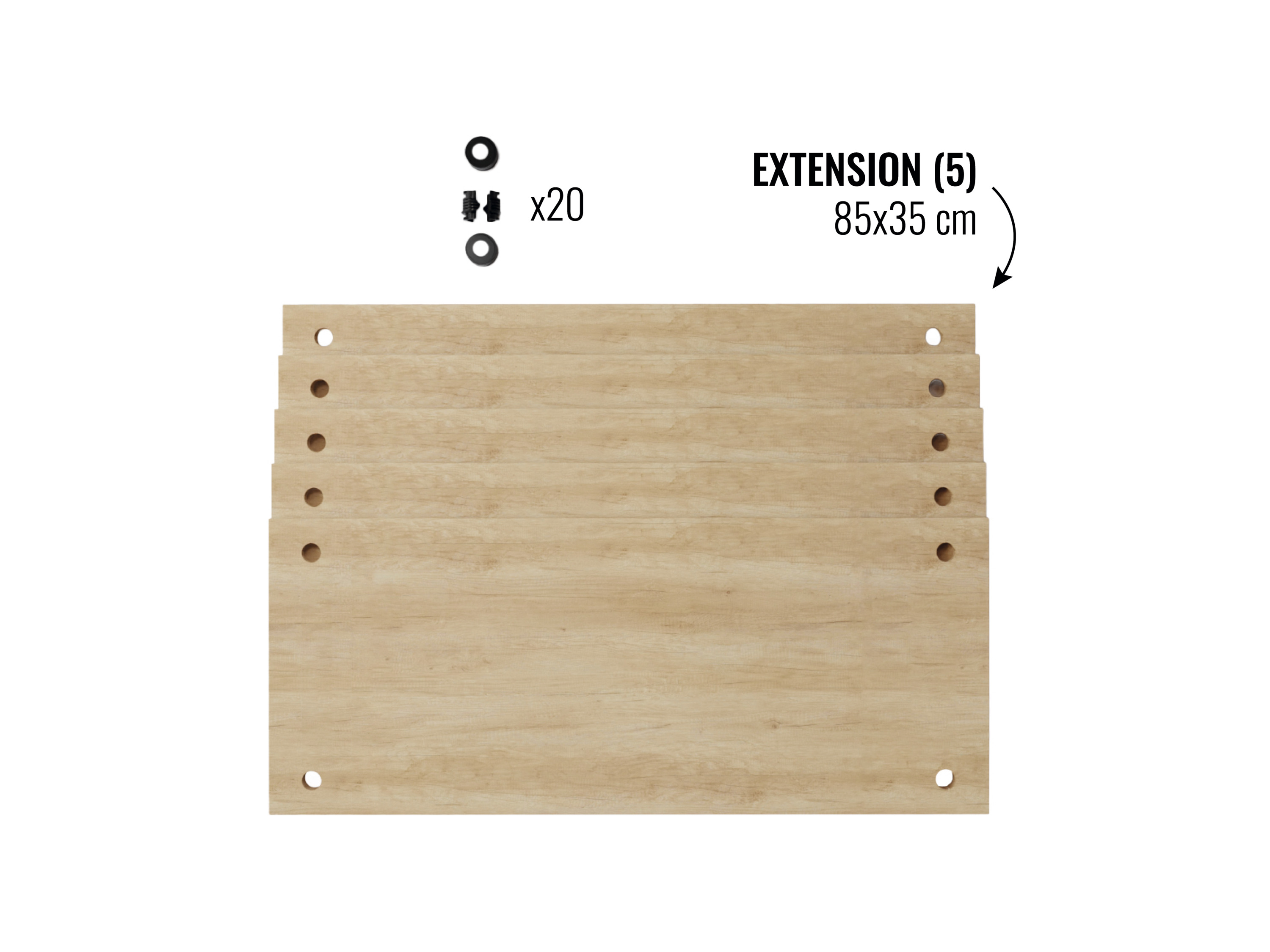 AR Shelving Półki do regału ściennego Deco 85x35 cm