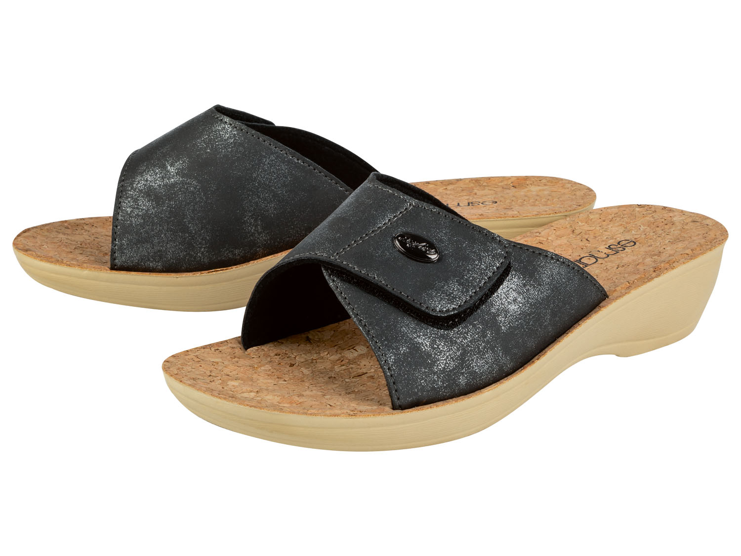 esmara Klapki domowe damskie, 1 para Czarny, 40