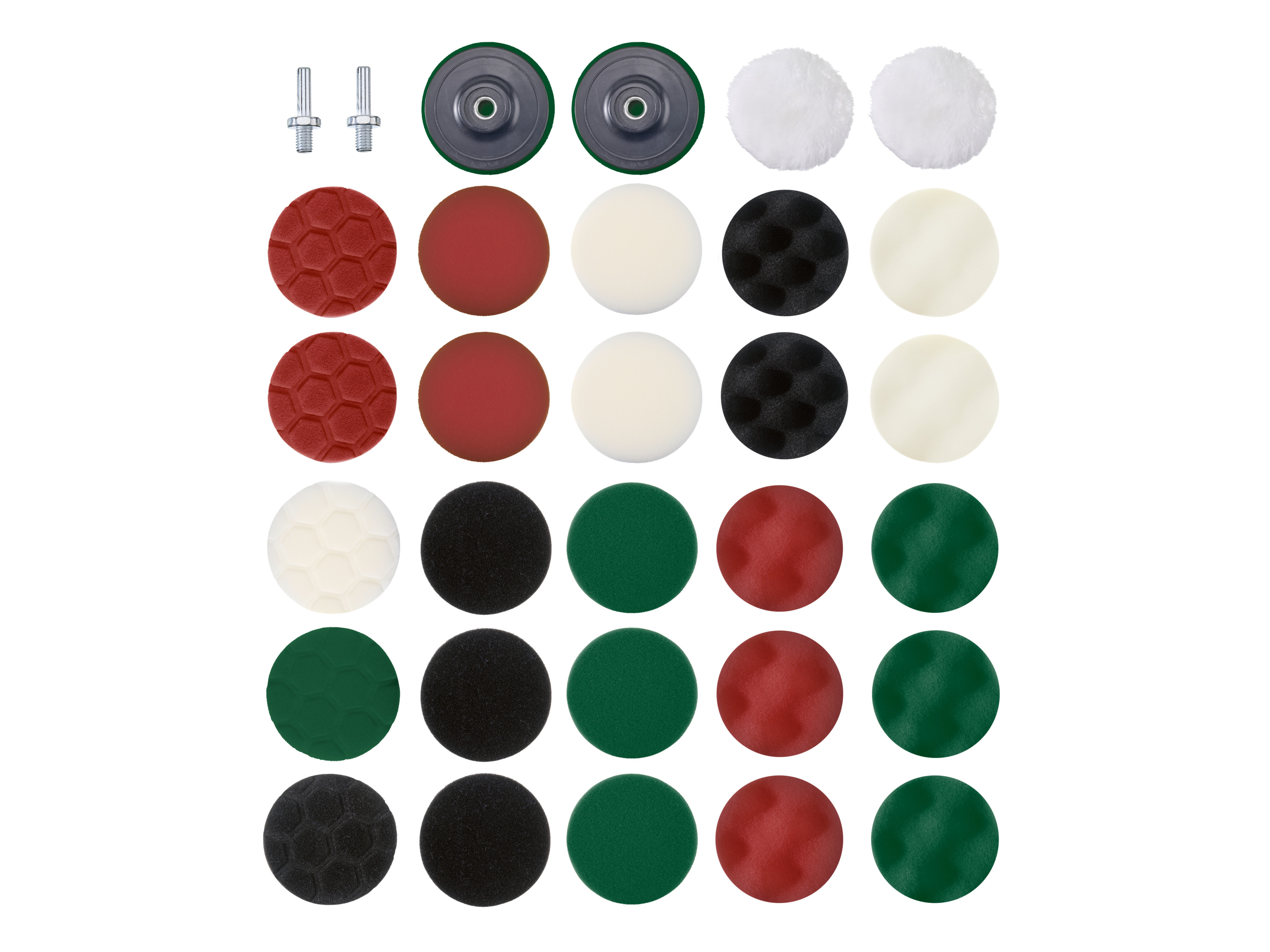 Parkside Zestaw nakładek i gąbek do polerowania, 31 elementów