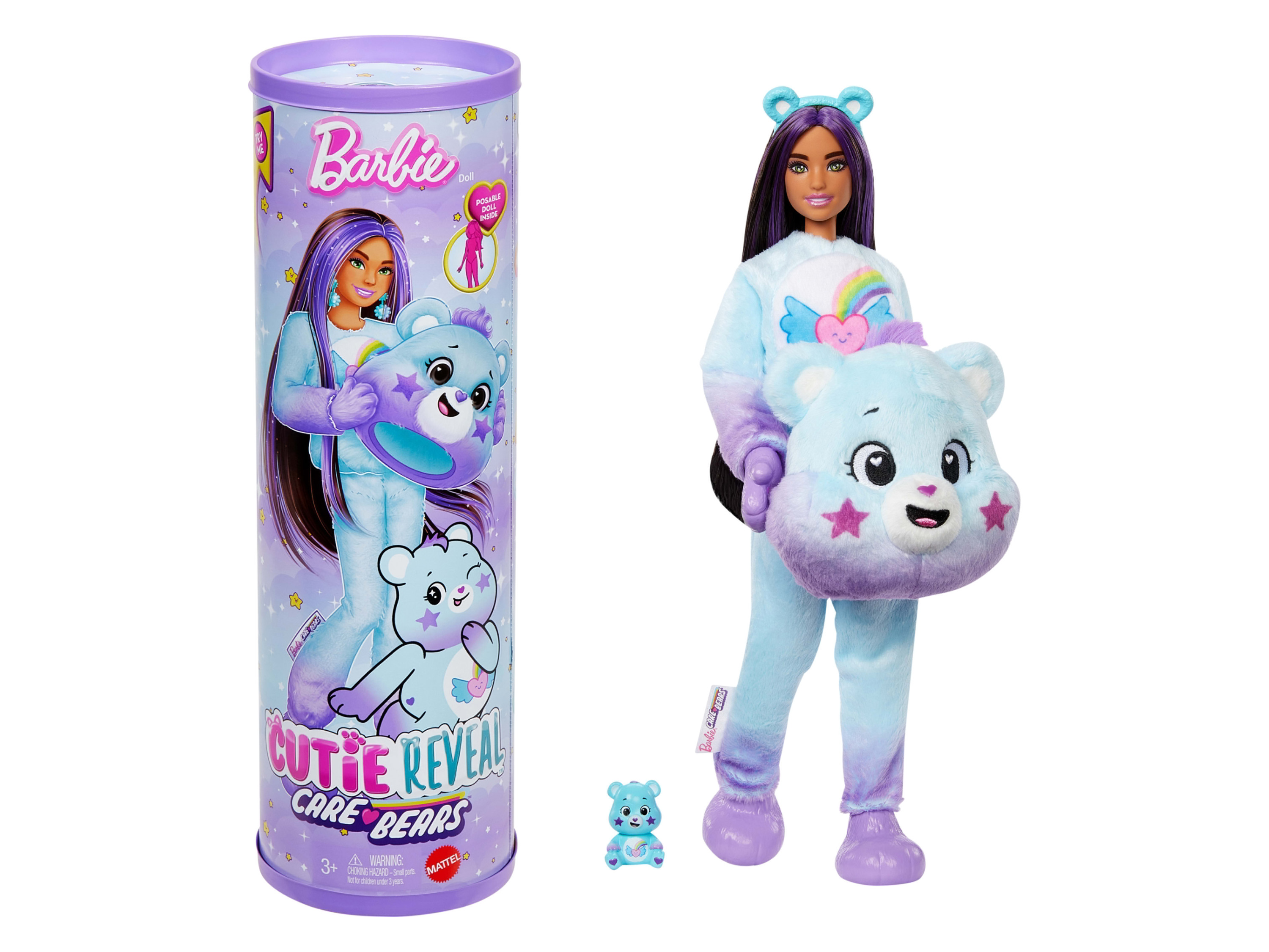 Barbie Lalka Cutie Reveal x Care Bears Dream Bright Bear