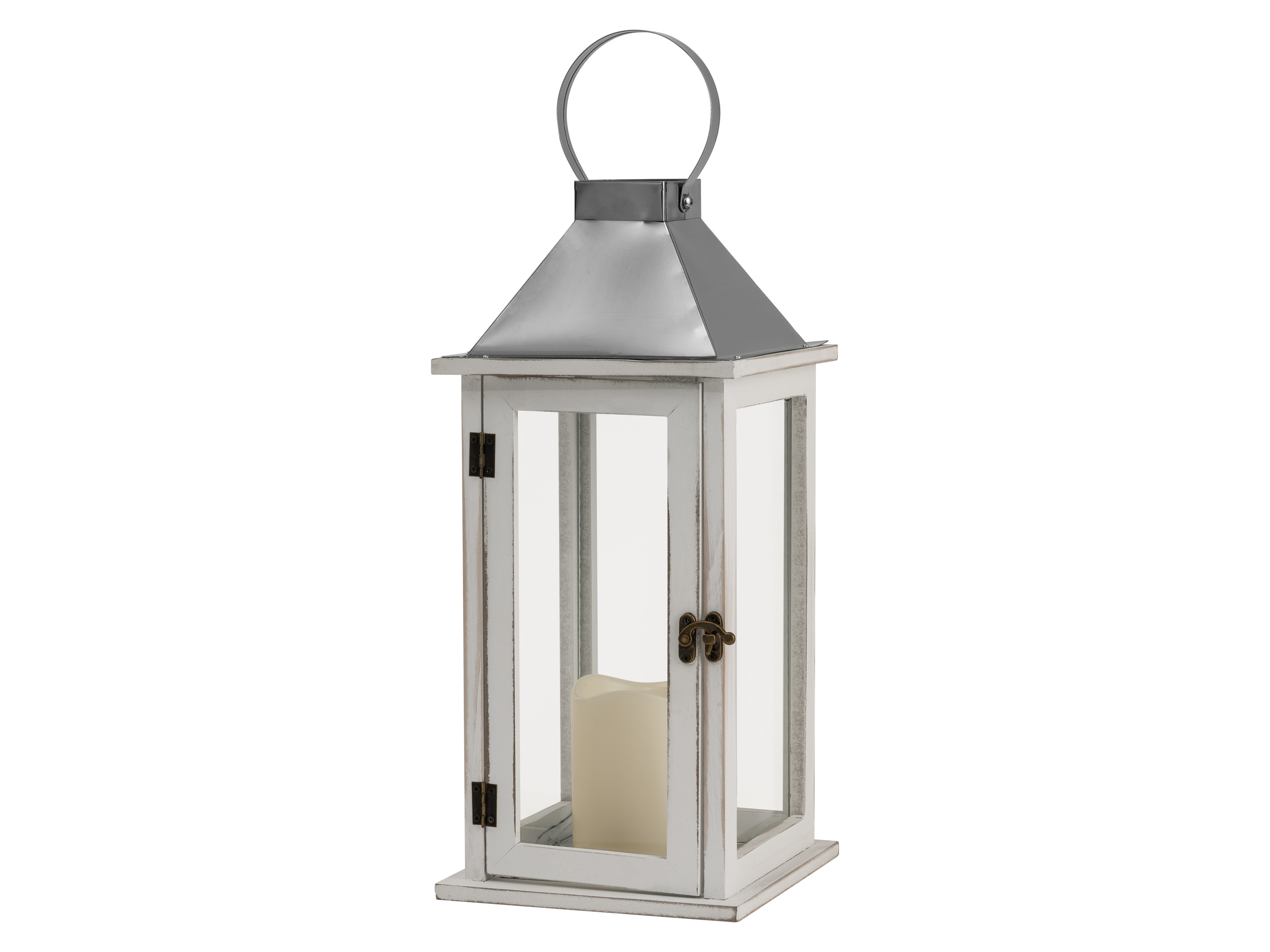 Livarno Latarnia LED w stylu rustykalnym Gładkie ramy