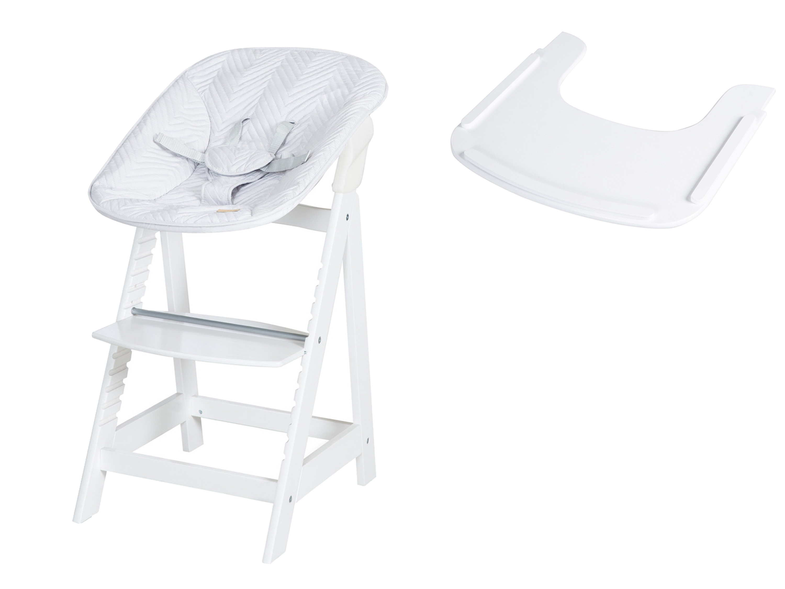 roba Krzesło do karmienia z tacką, białe