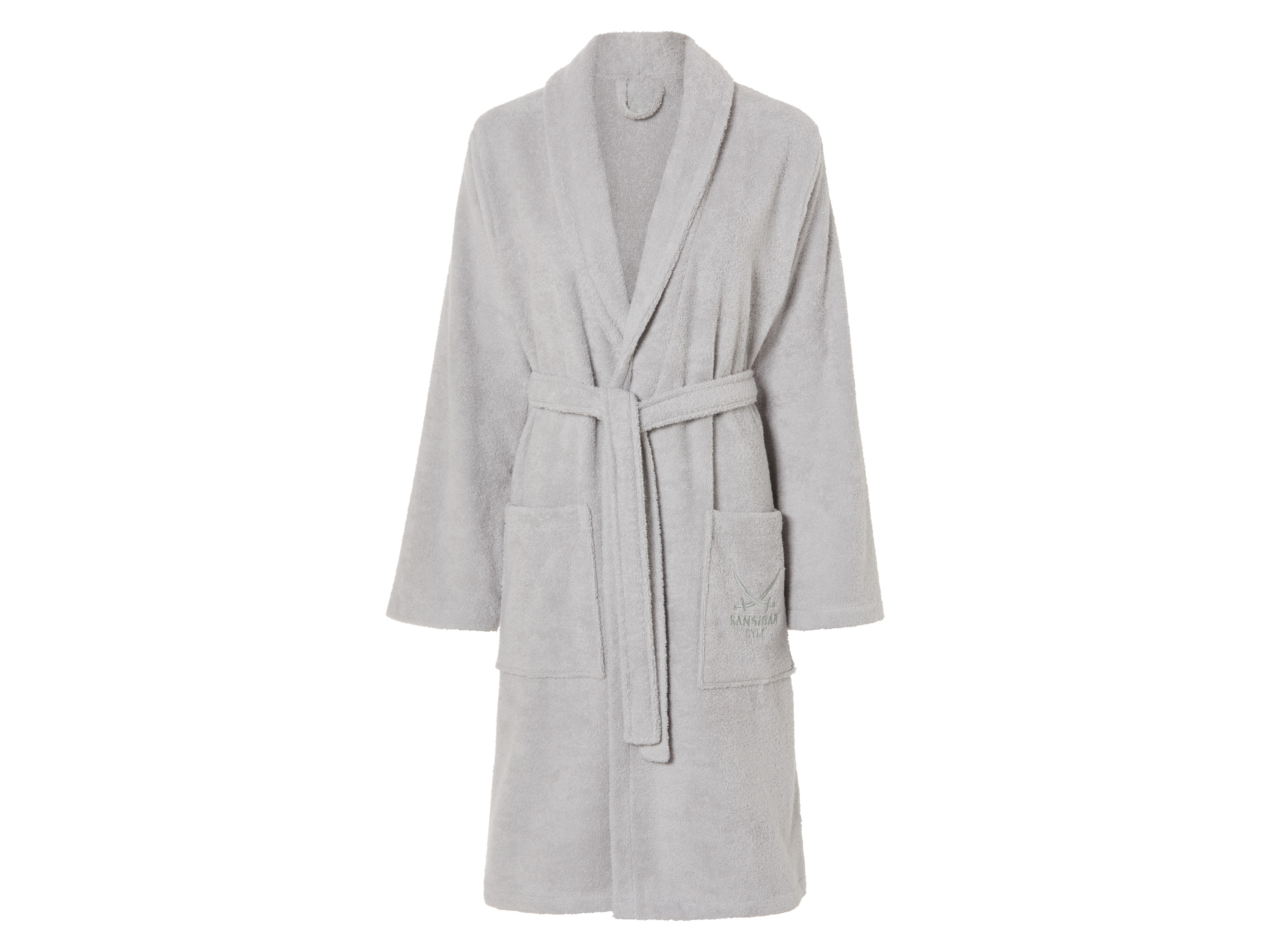 Sansibar Szlafrok, wyjątkowo chłonny i wytrzymały Jasnoszary, M