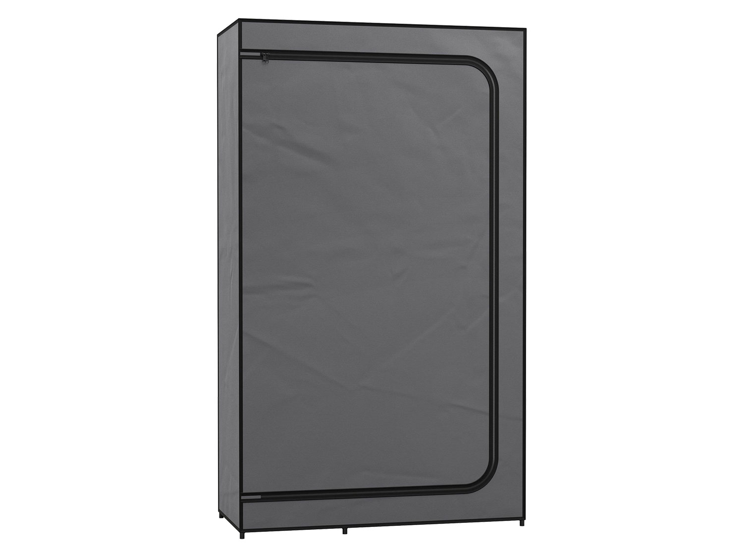 Livarno home Materiałowa szafa na ubrania z 7 półkami Antracytowy