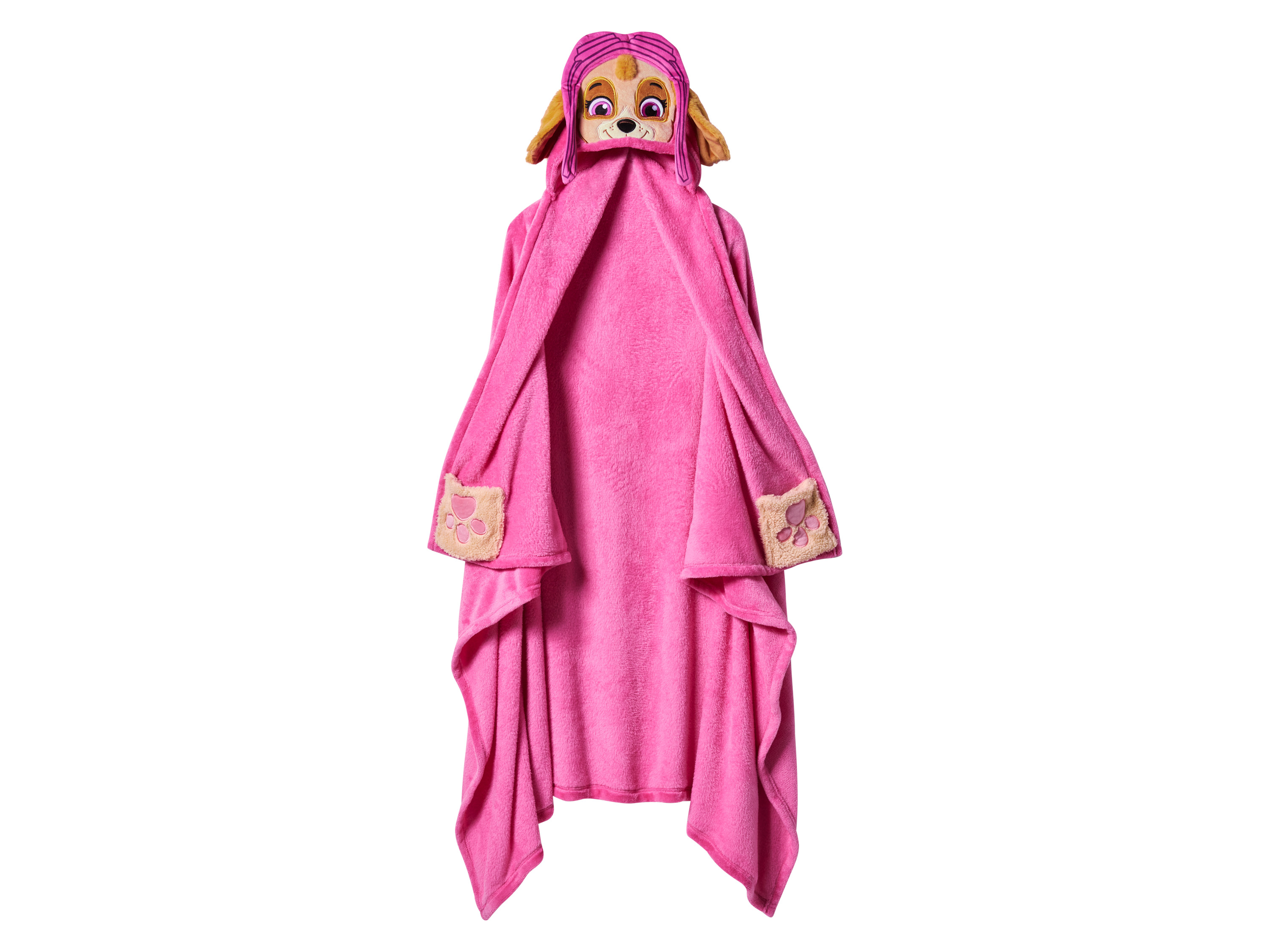 Koc z kapturem, 152 x 127 cm Różowy