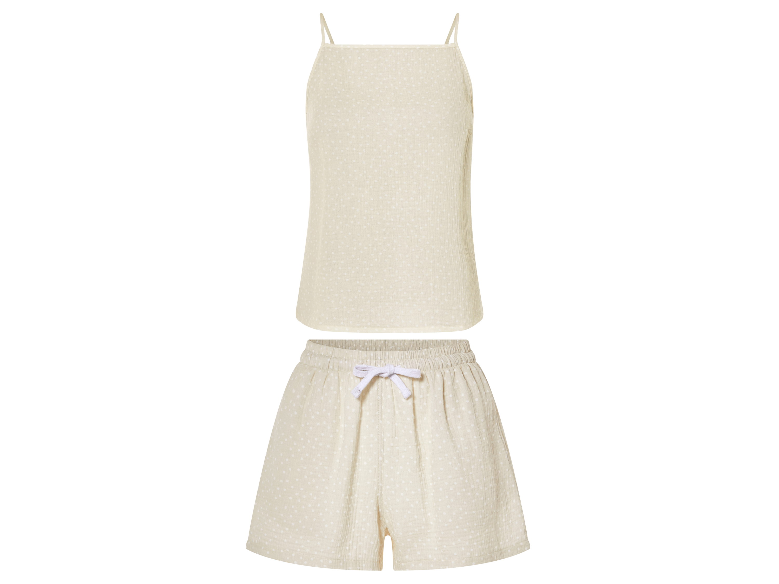 esmara Piżama z muślinu damska Beżowy, M 40/42