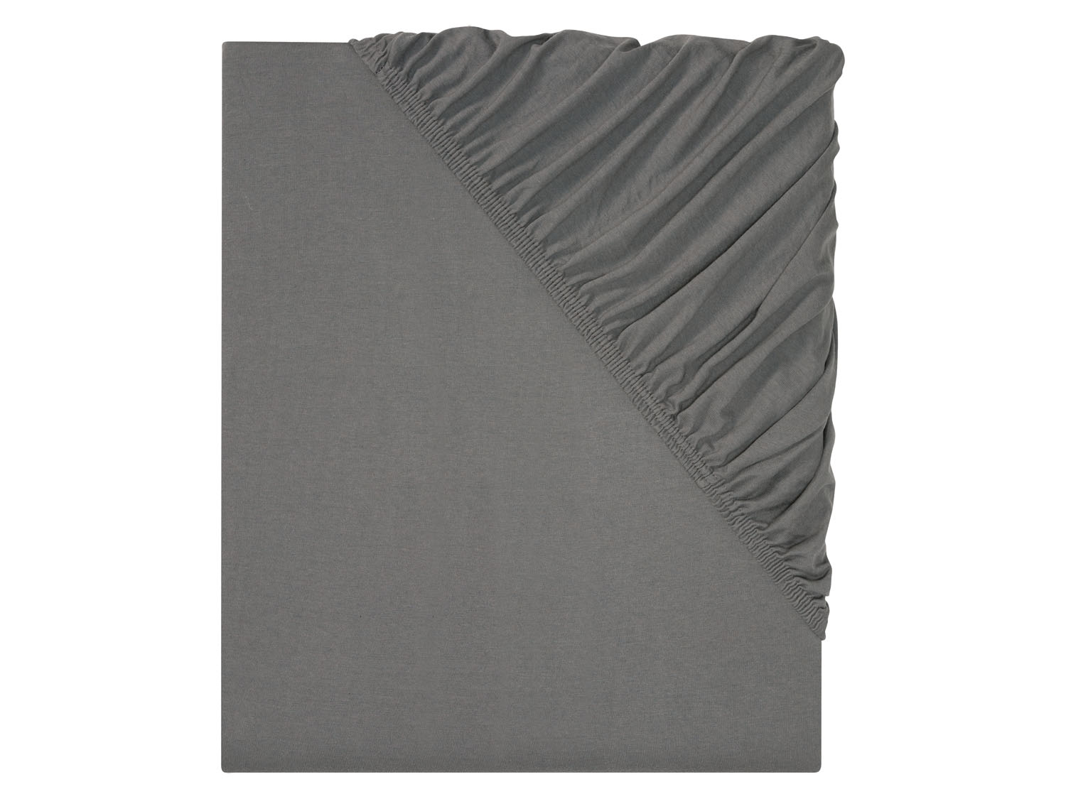 Livarno home Prześcieradło z dżerseju z gumką, 140–160 x 200 cm Ciemnoszary