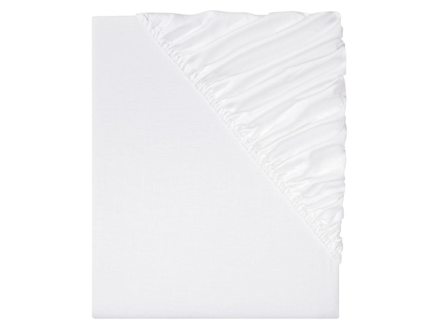 Livarno home Prześcieradło satynowe z gumką, 180–200 x 200 cm Biały