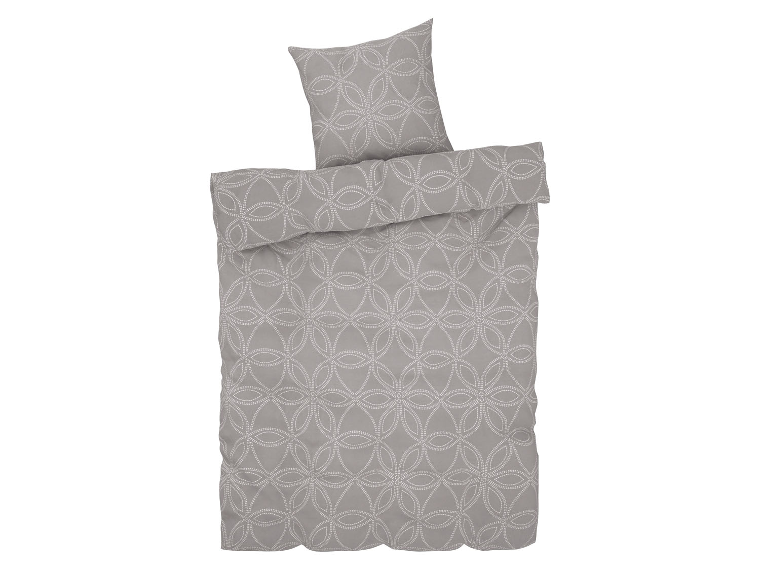 Livarno home Dwustronna pościel satynowa, 140 x 200 cm Grafika antracyt
