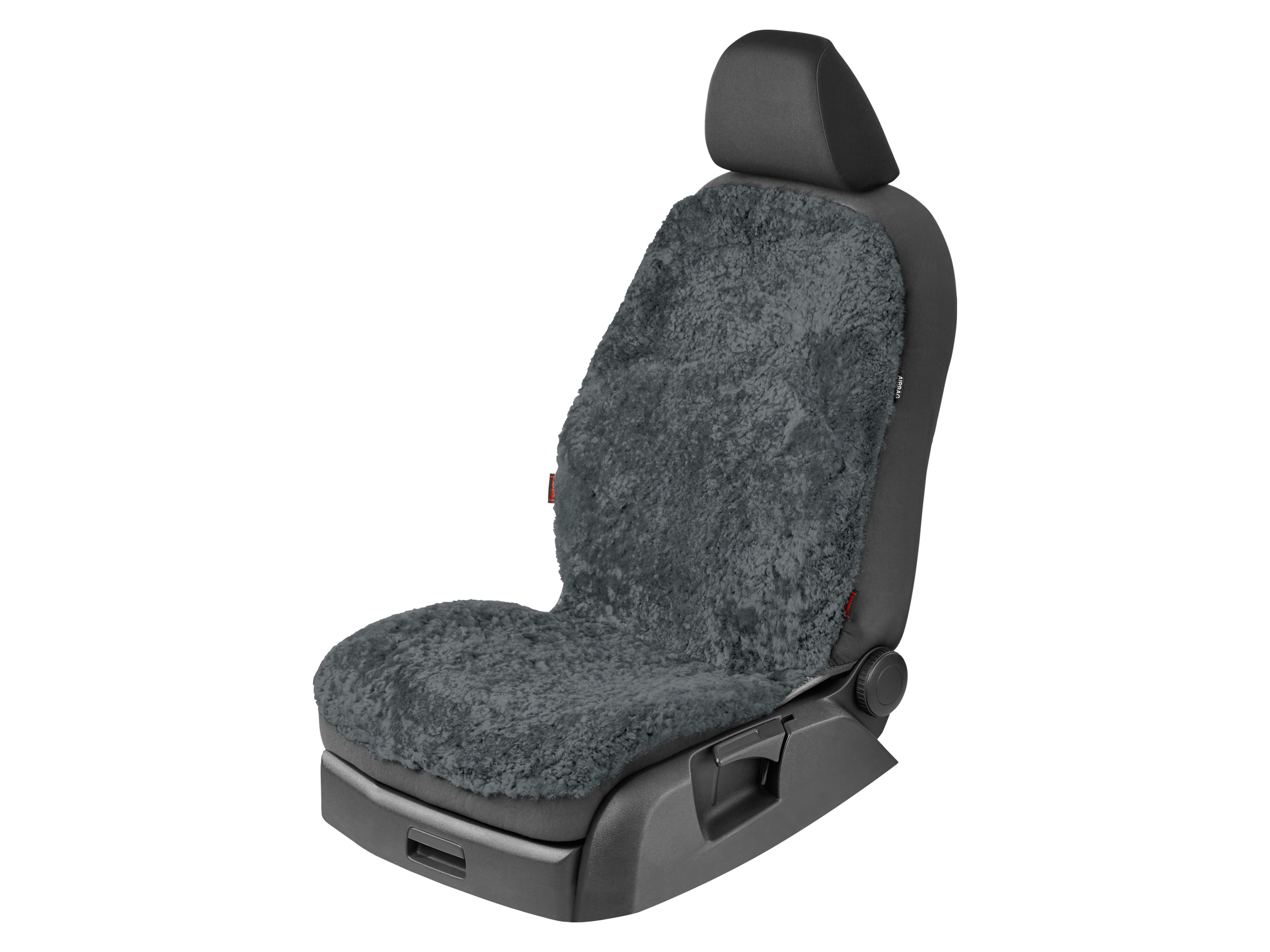 Ultimate Speed Pokrowiec na fotel samochodowy z skóry jagnięcej Antracytowy