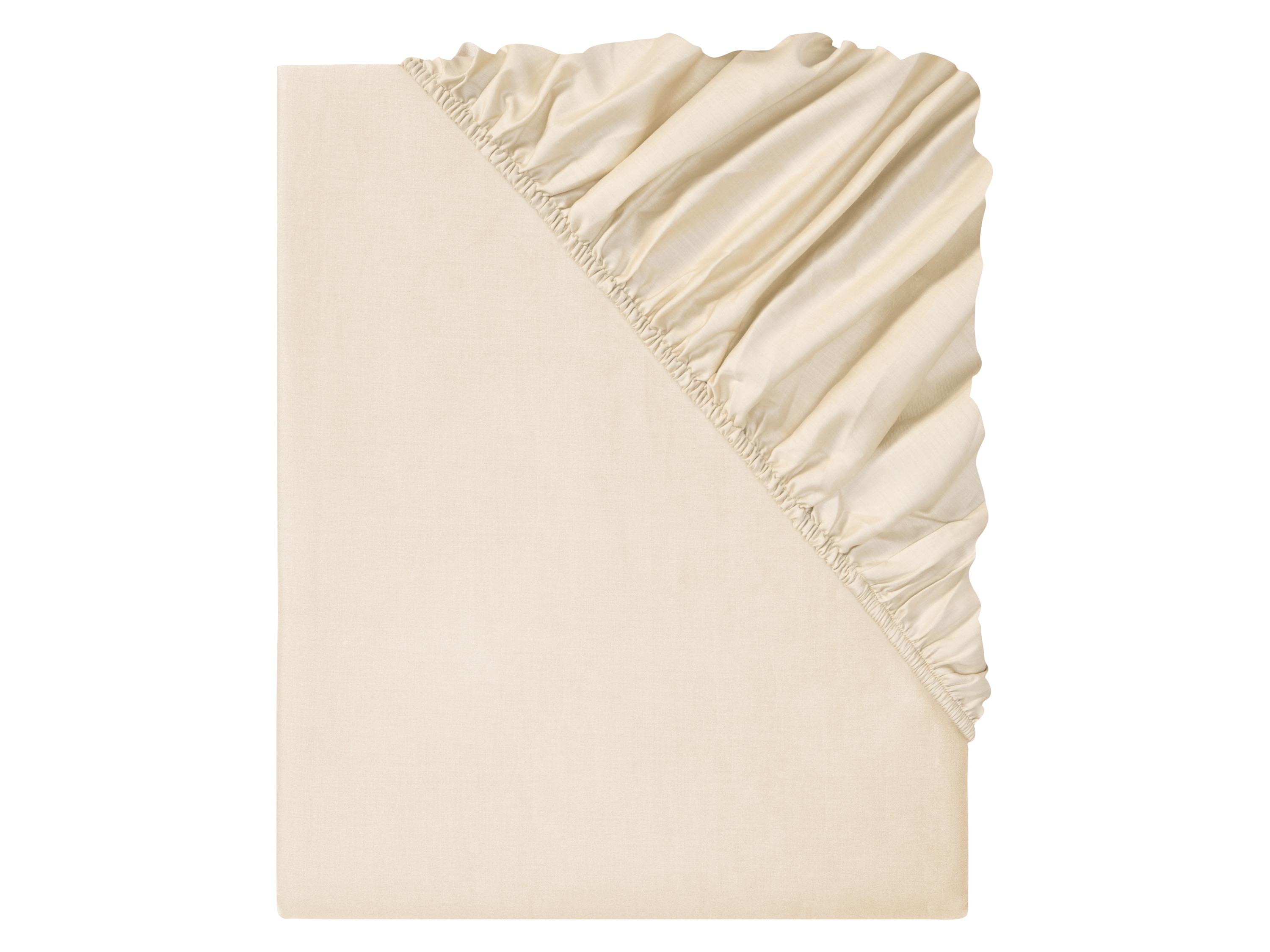 Livarno home Satyna, prześcieradło z gumką 90-100 x 200 cm Beżowy