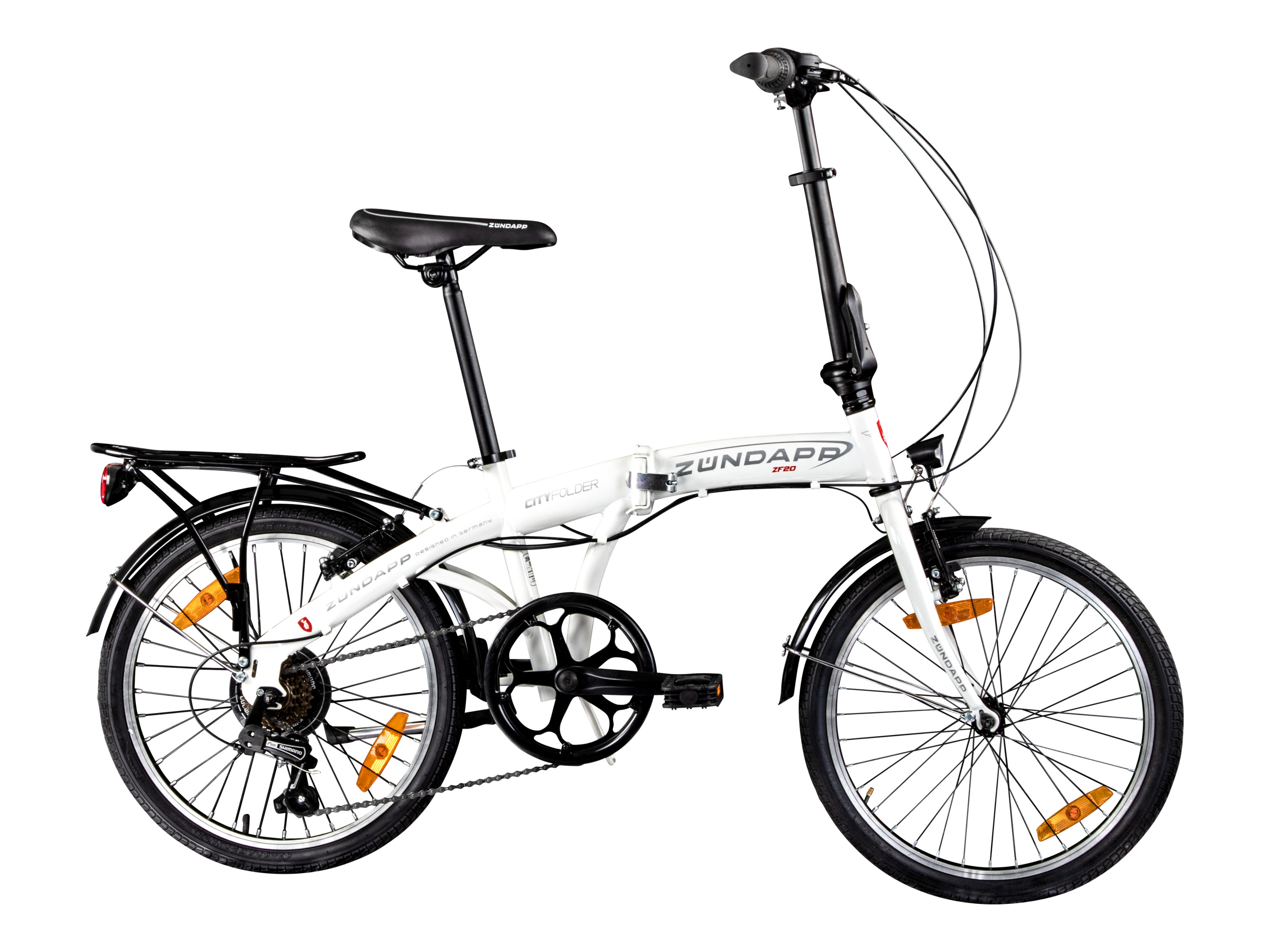 Zündapp Rower składany Zf20 Speed Folder, 20 cali Biały, 20 cali