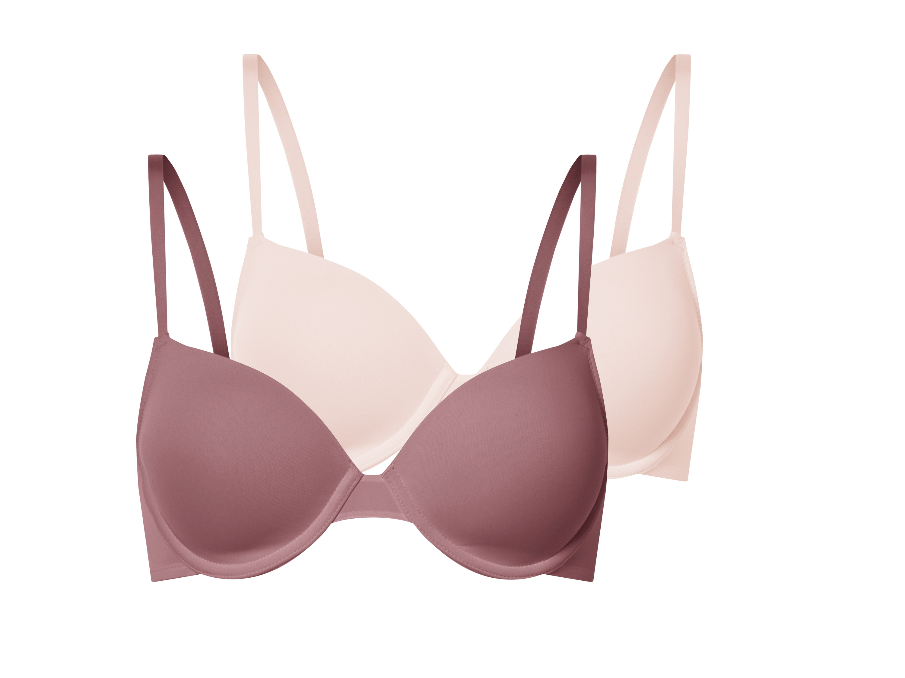 esmara Biustonosze damskie z fiszbinami, 2 sztuki Różowy, 85b