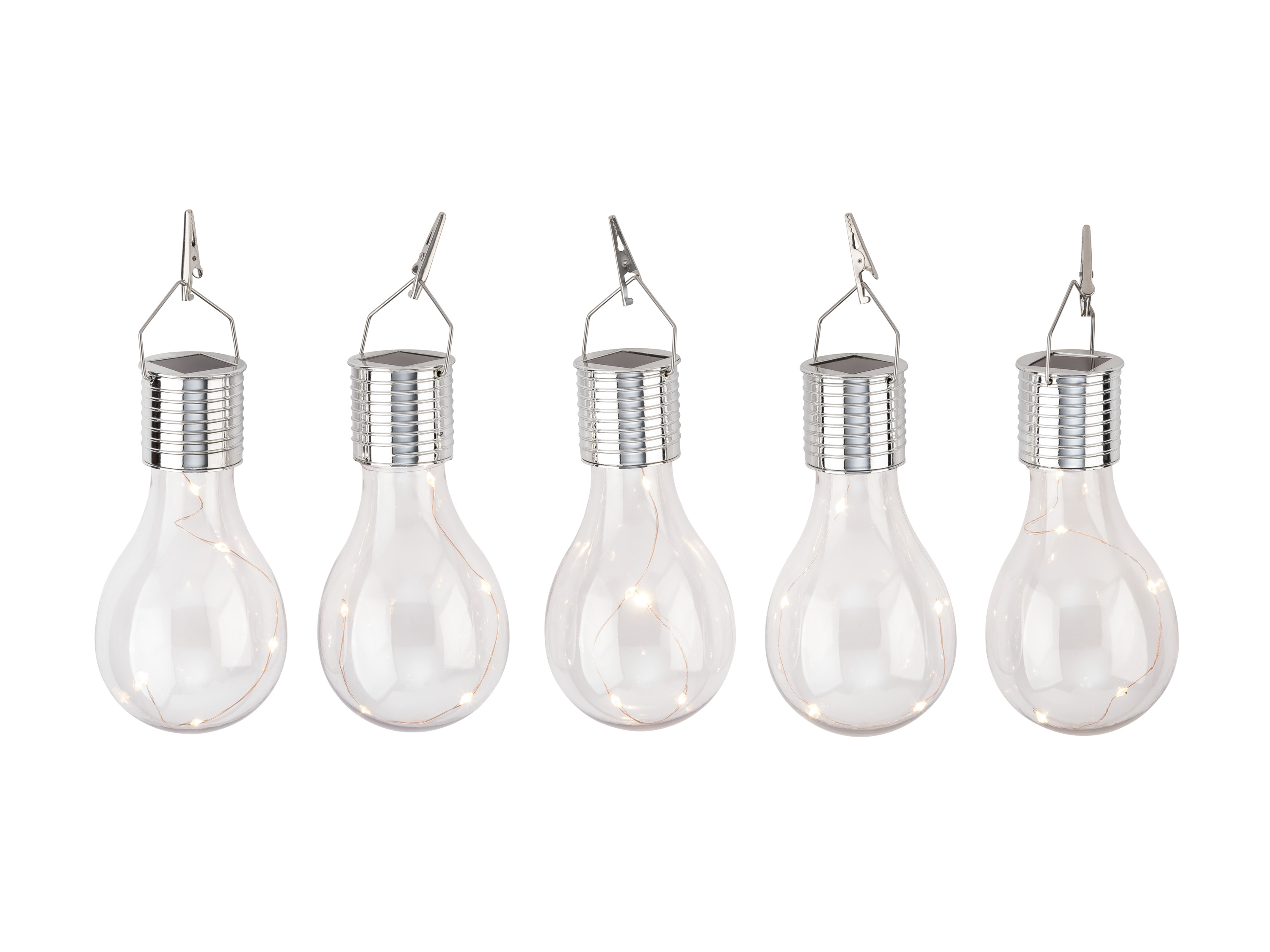 Livarno Żarówki solarne Led, 5 sztuk Przezroczysty