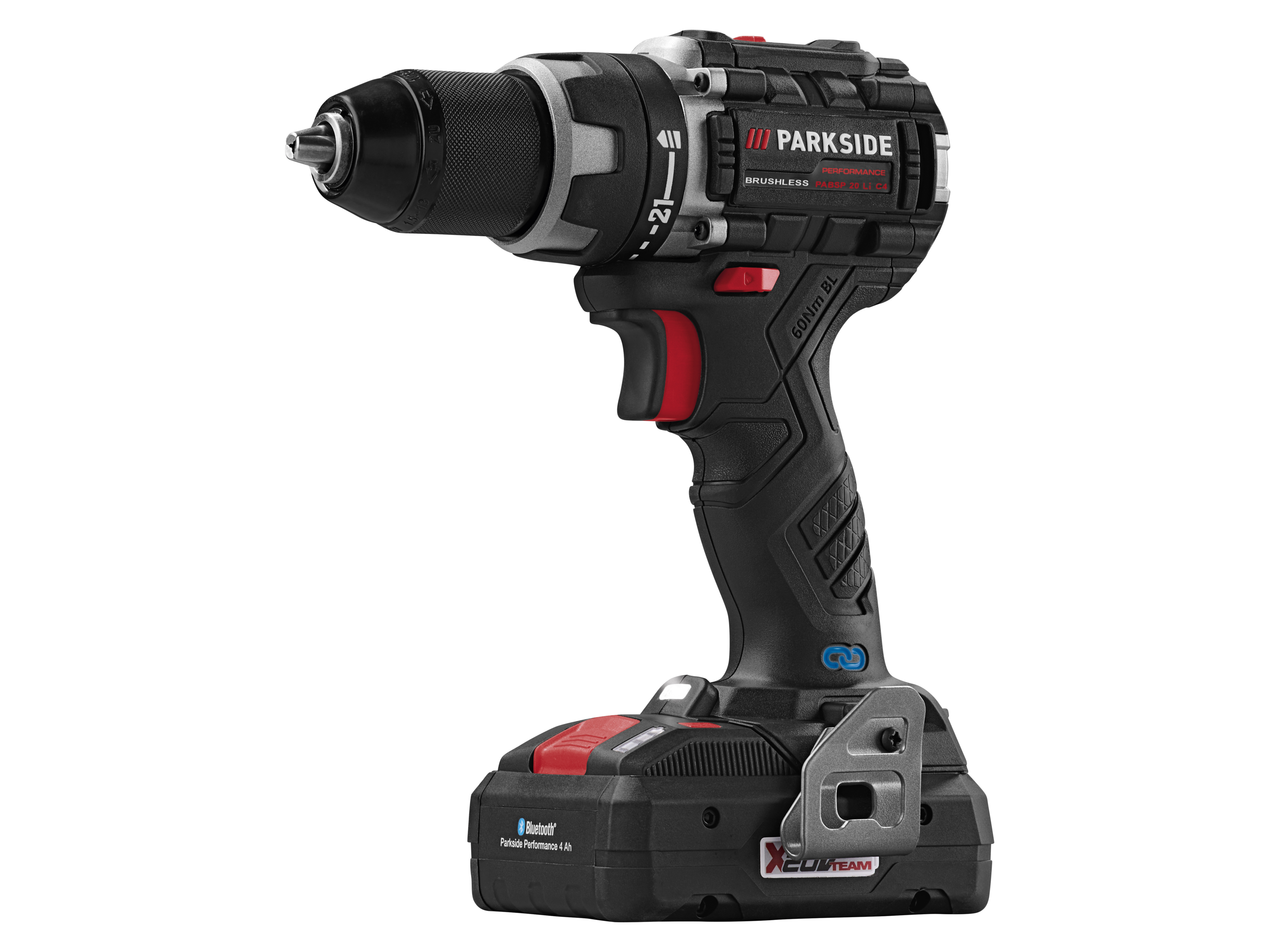 Parkside Performance Akumulatorowa wiertarkowkrętarka, 20 V, Pabsp 20 Li C4, z akumulatorem i ładowarką