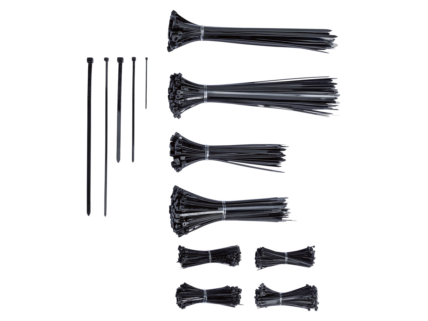 Parkside Zestaw opasek zaciskowych, 1000 sztuk Czarny