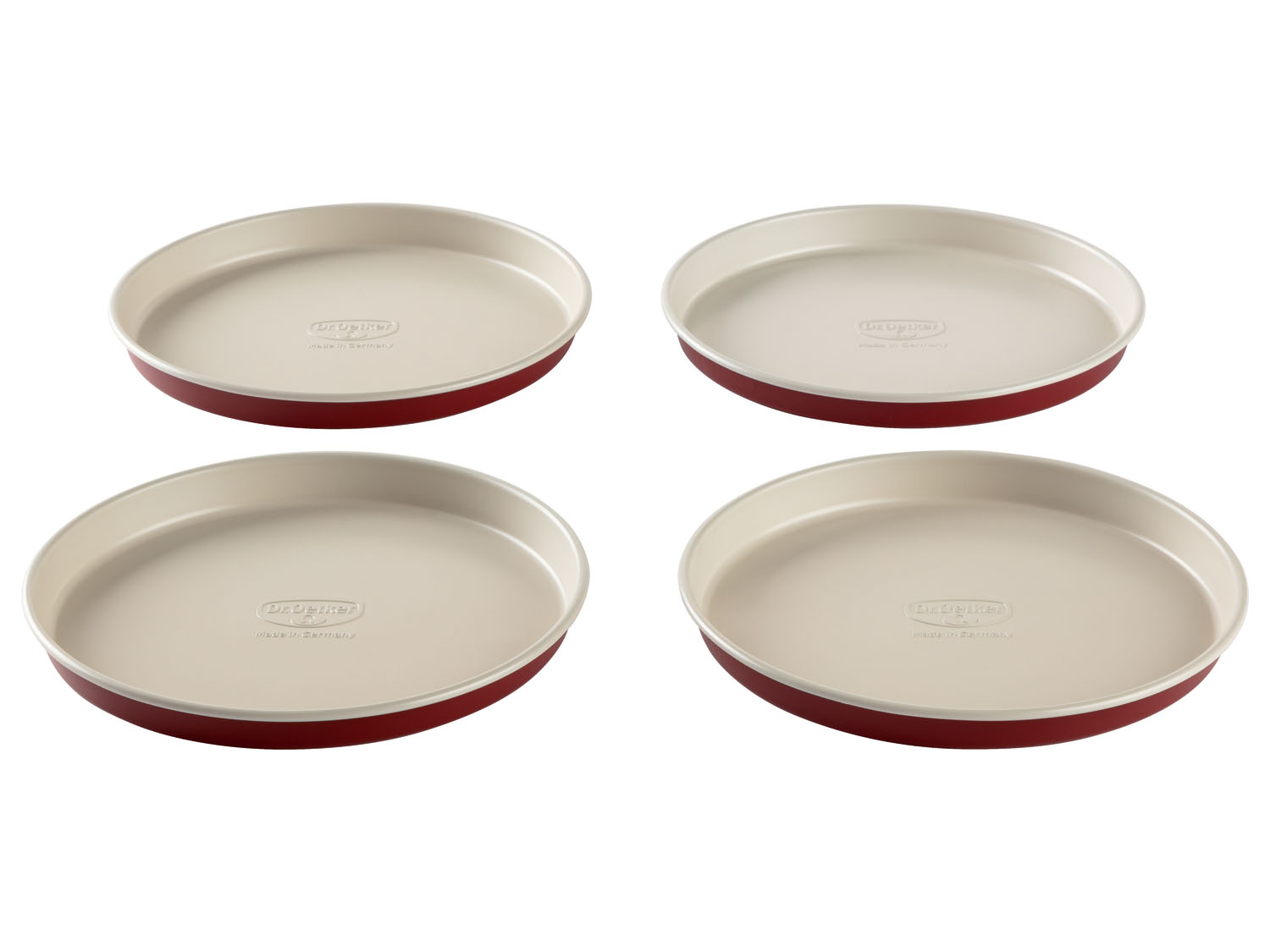 Dr. Oetker Akcesoria do pieczenia, 1 sztuka lub 1 zestaw Zestaw 4 blach do ciasta warstwowego