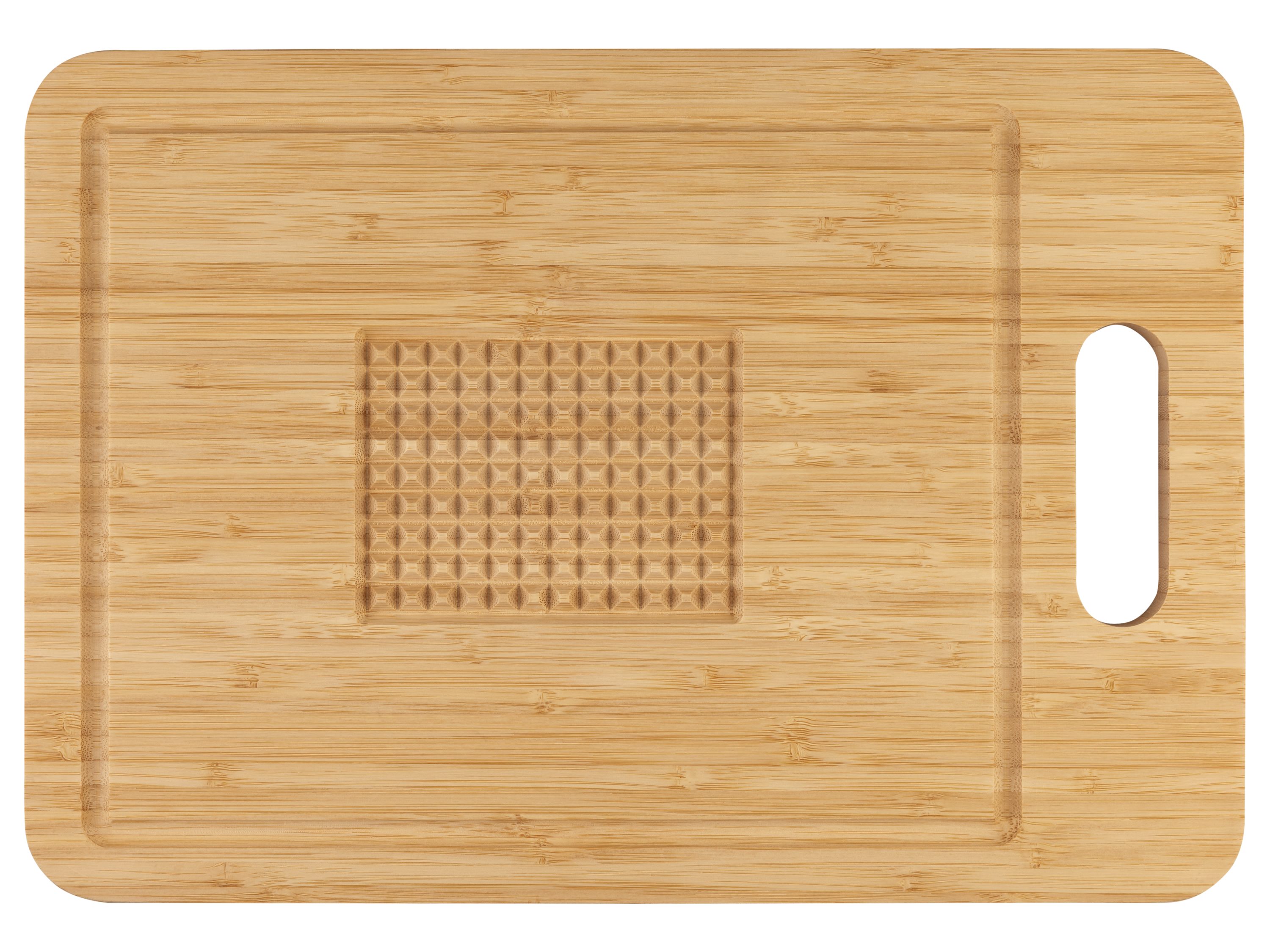 Silvercrest Deska do krojenia z drewna bambusowego Drewniany uchwyt, z wypustkami