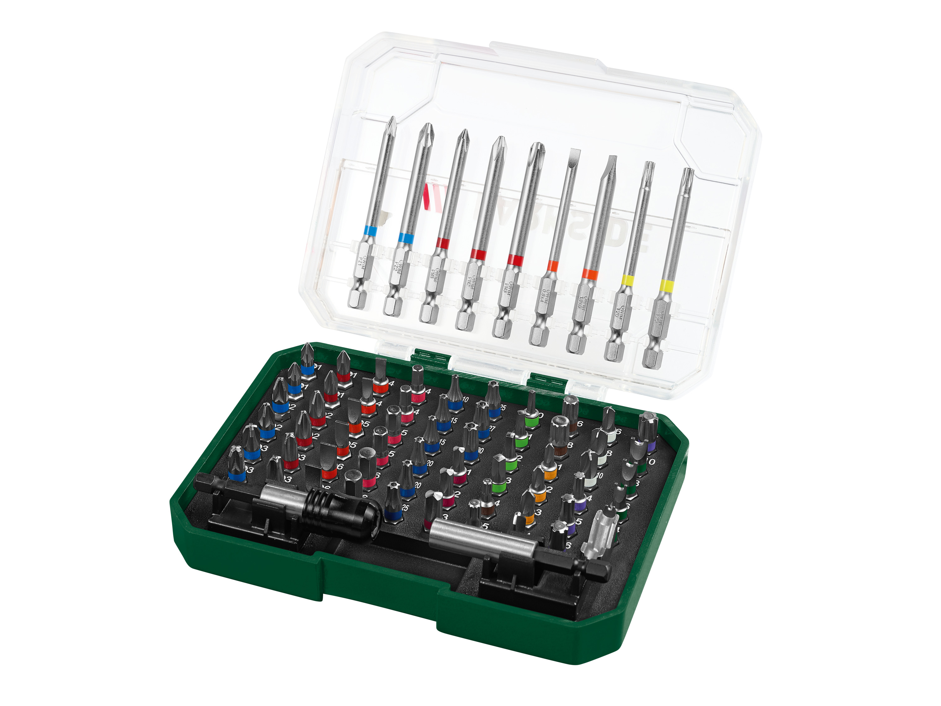 Parkside Zestaw bitów, 56 lub 71 elementów Zestaw bitów 71 szt. + bity specjalne