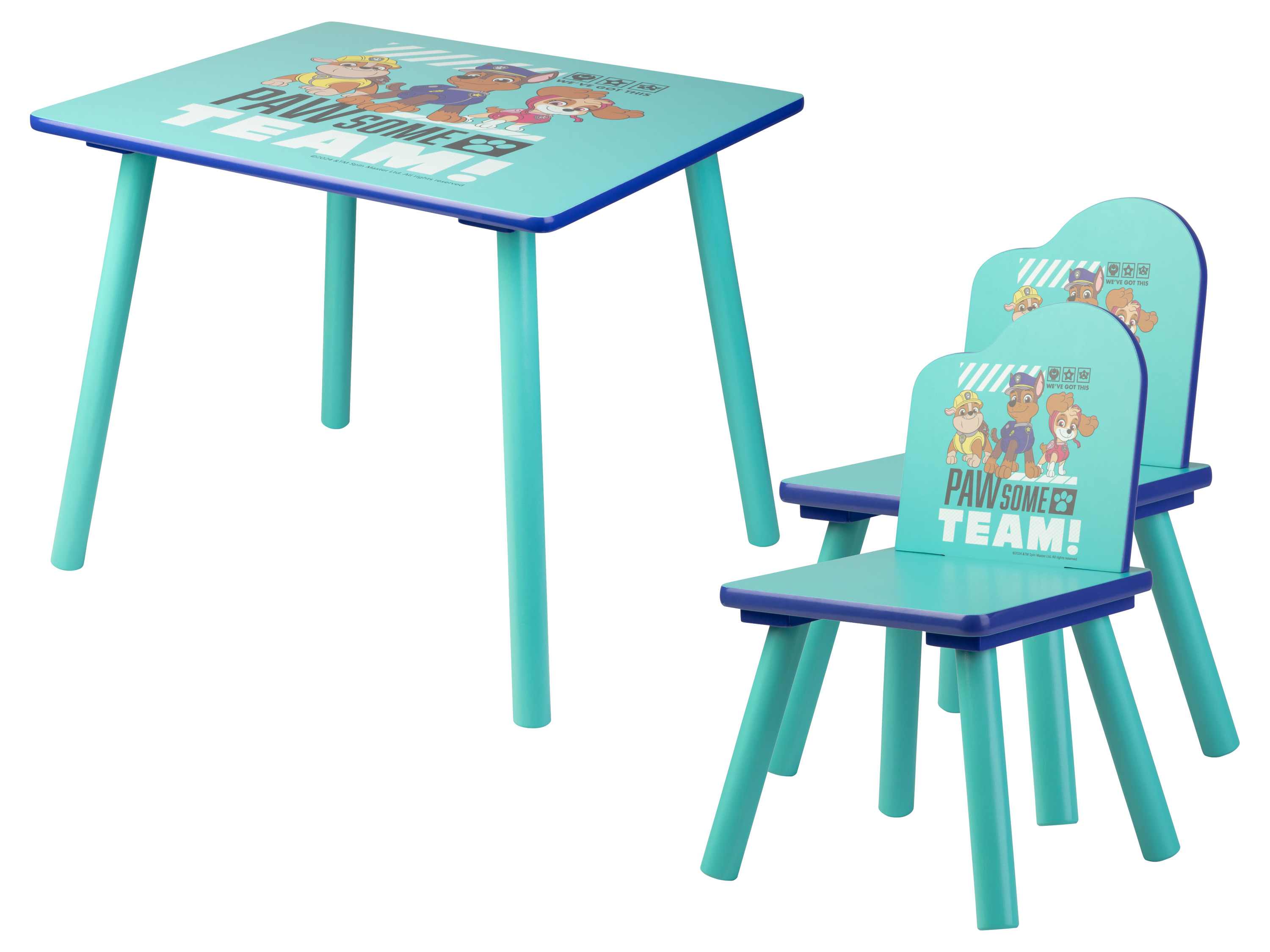 Stolik i krzesełka dla dzieci Psi Patrol, z drewna