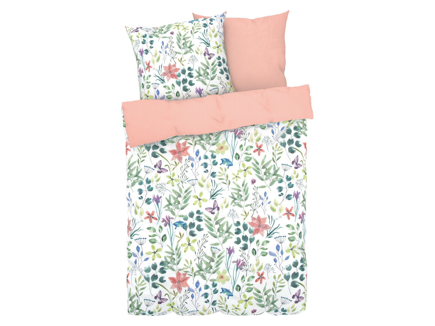 Livarno home Pościel z mikrowłókna satynowego, 160 x 200 cm Kwiaty/ kolorowy