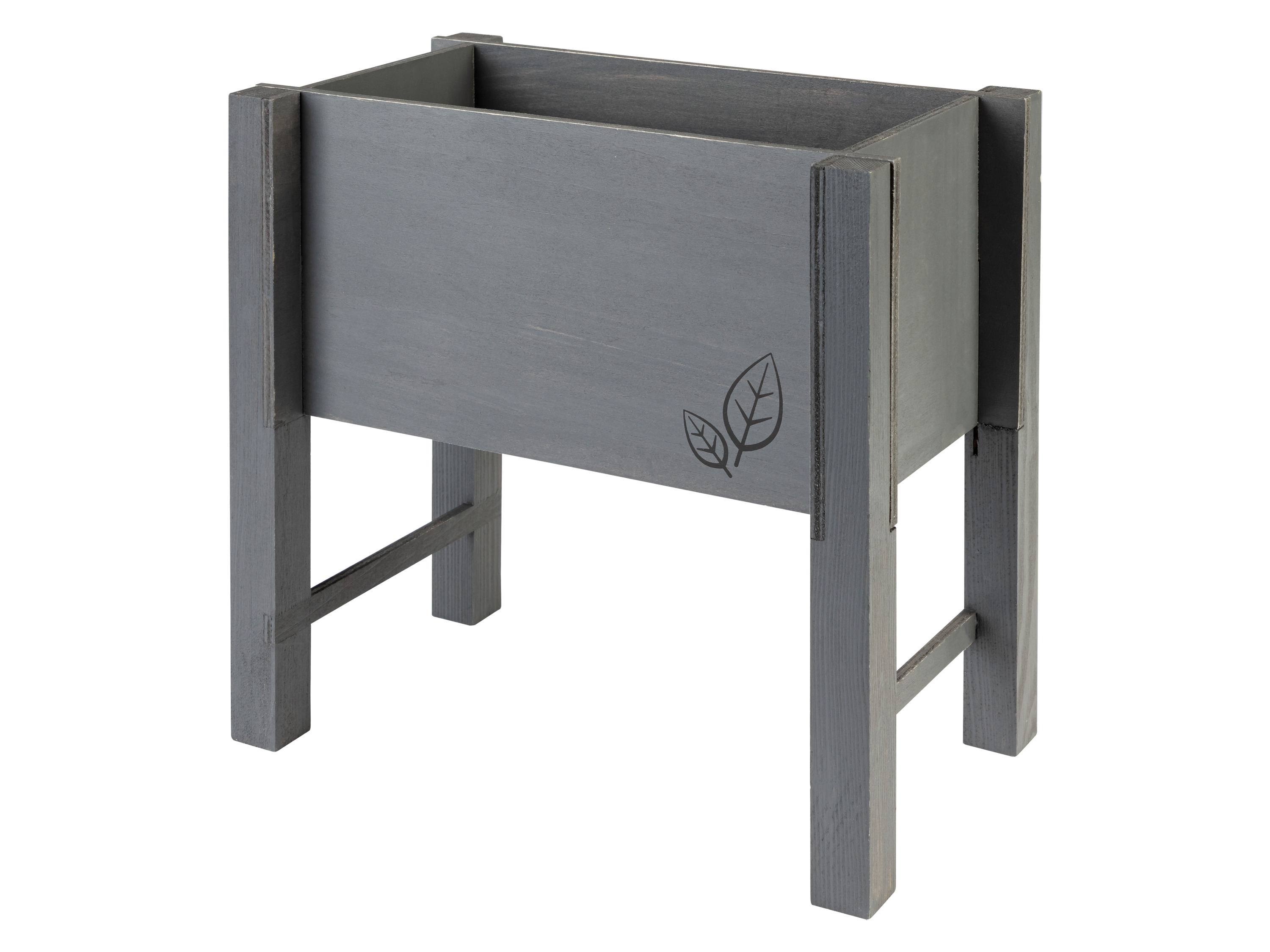 dobar Podwyższona grządka na zioła, drewniana, 24 x 14 x 24 cm Antracytowy