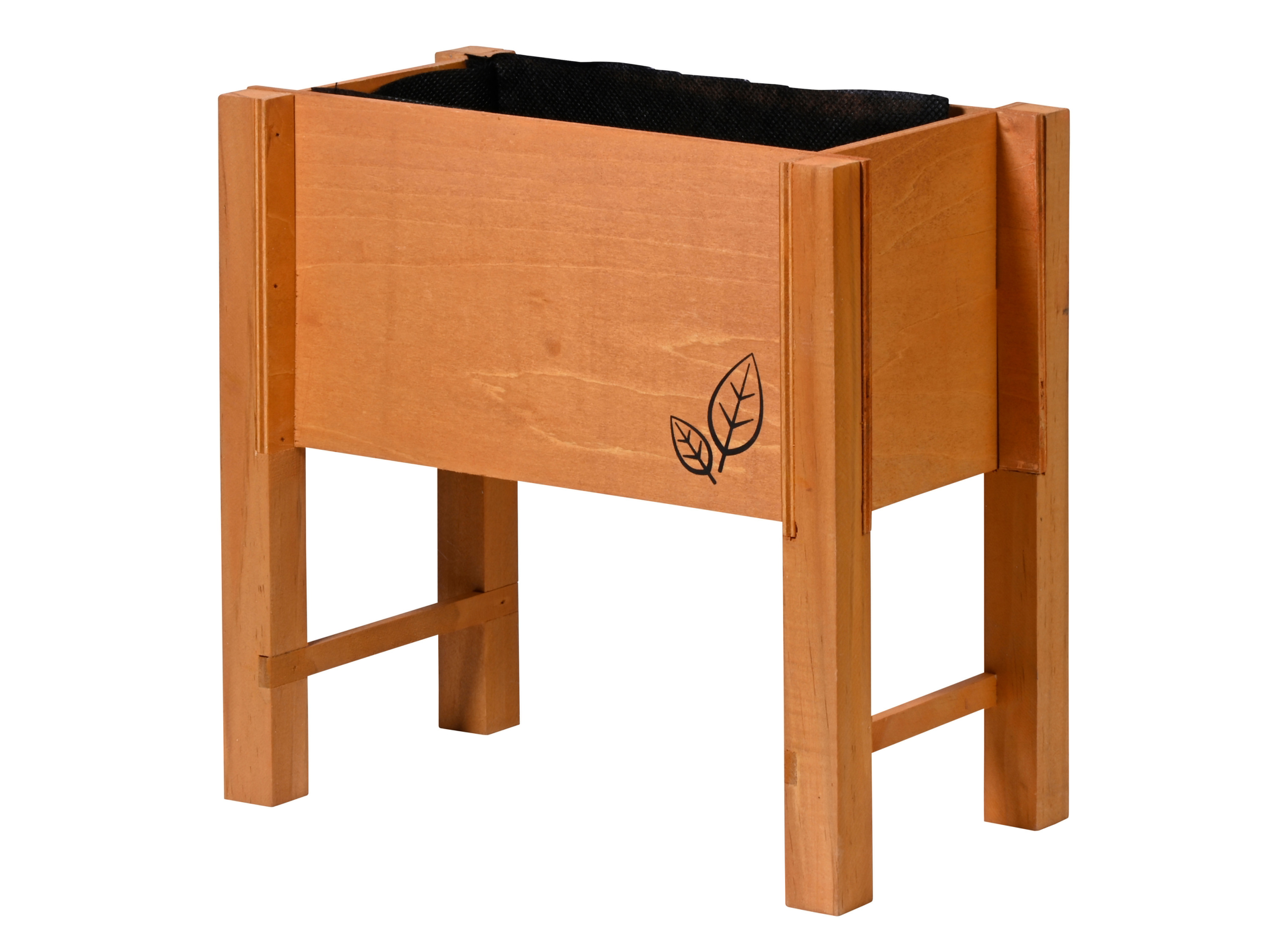 dobar Podwyższona grządka na zioła, drewniana, 24 x 14 x 24 cm Brązowy