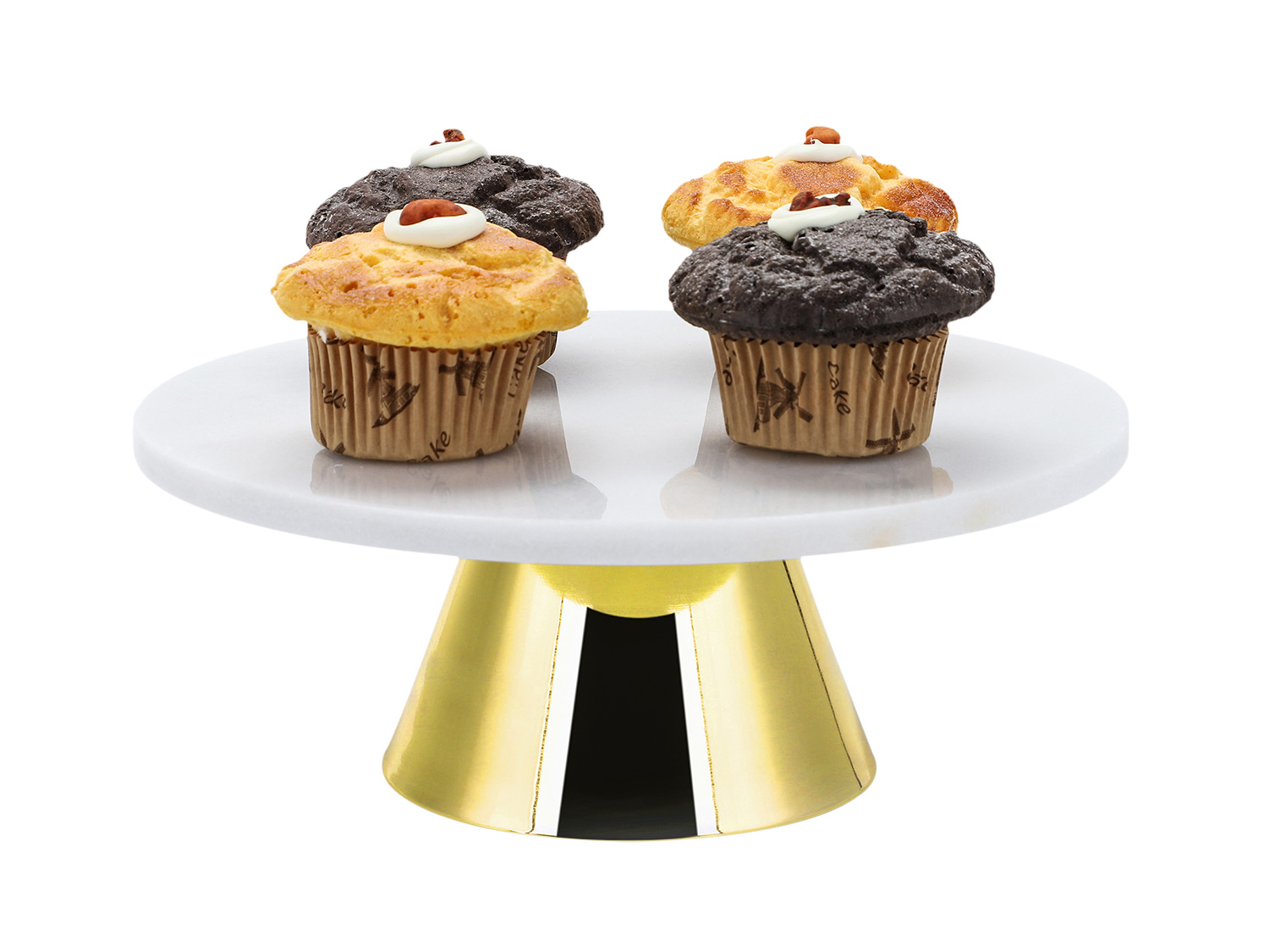 Echtwerk Patera na tort, z marmuru Złoty, Ø 30