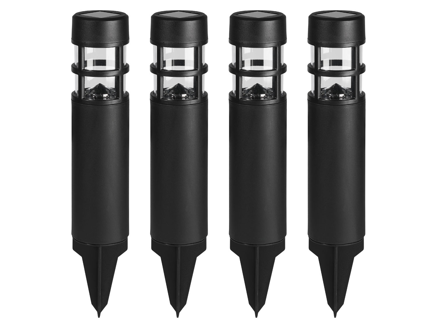 Livarno home Lampki solarne Led, 4 sztuki Okrągły