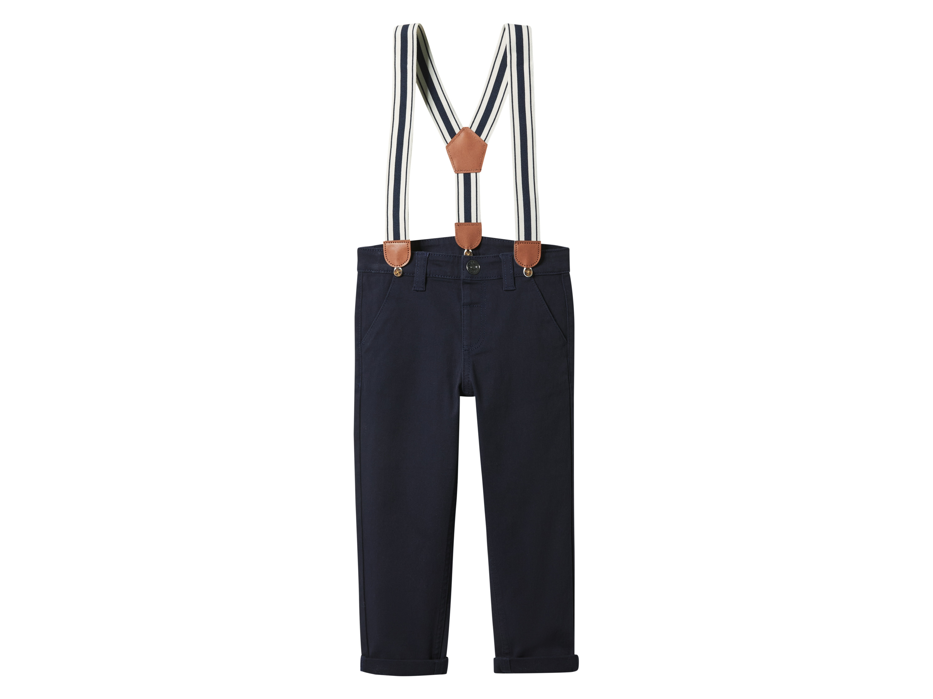 lupilu Spodnie diagonal dziecięce z bawełną Granatowy, 110