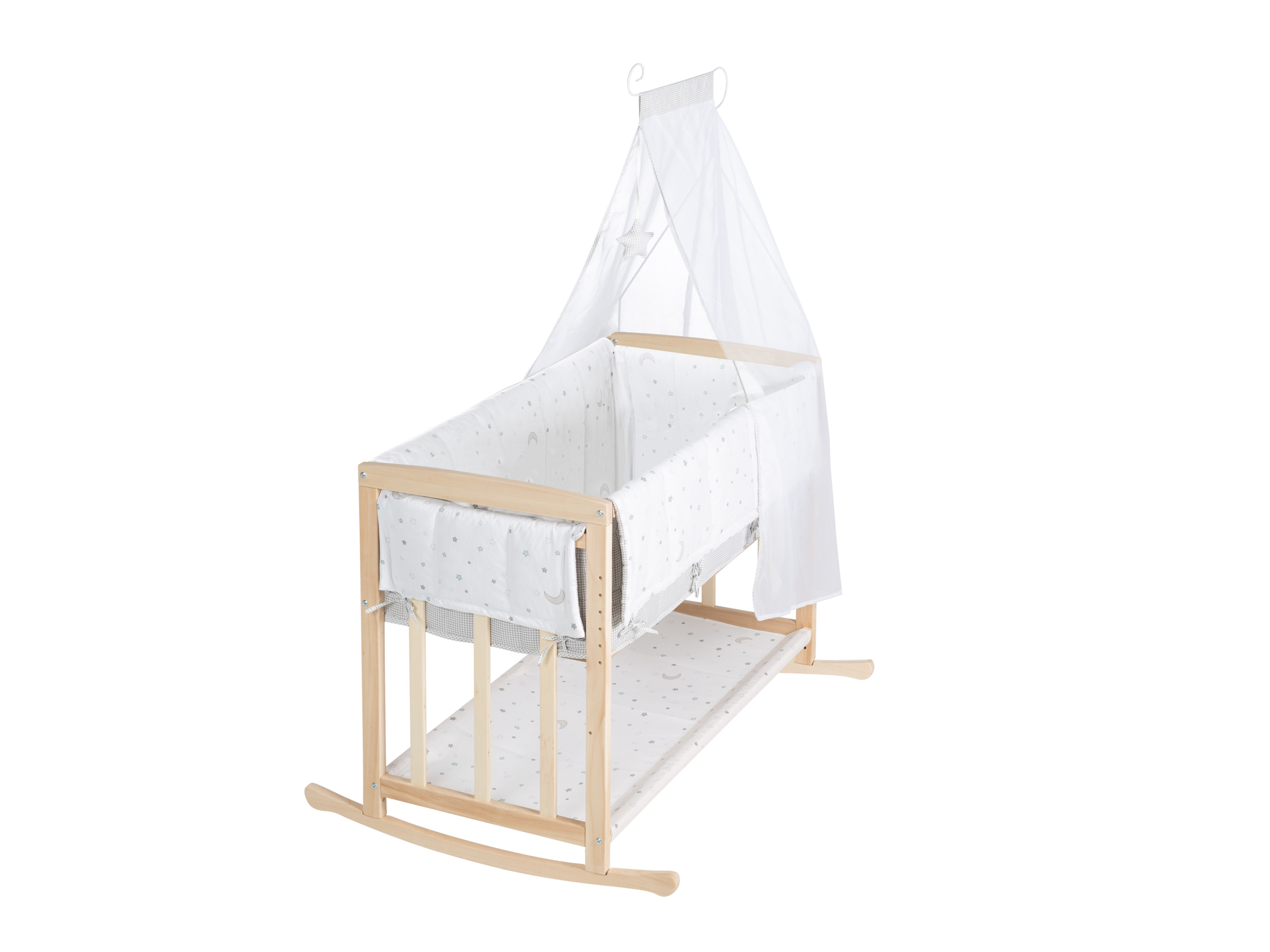 roba Łóżeczko niemowlęce 4 w 1 Gwiazdy