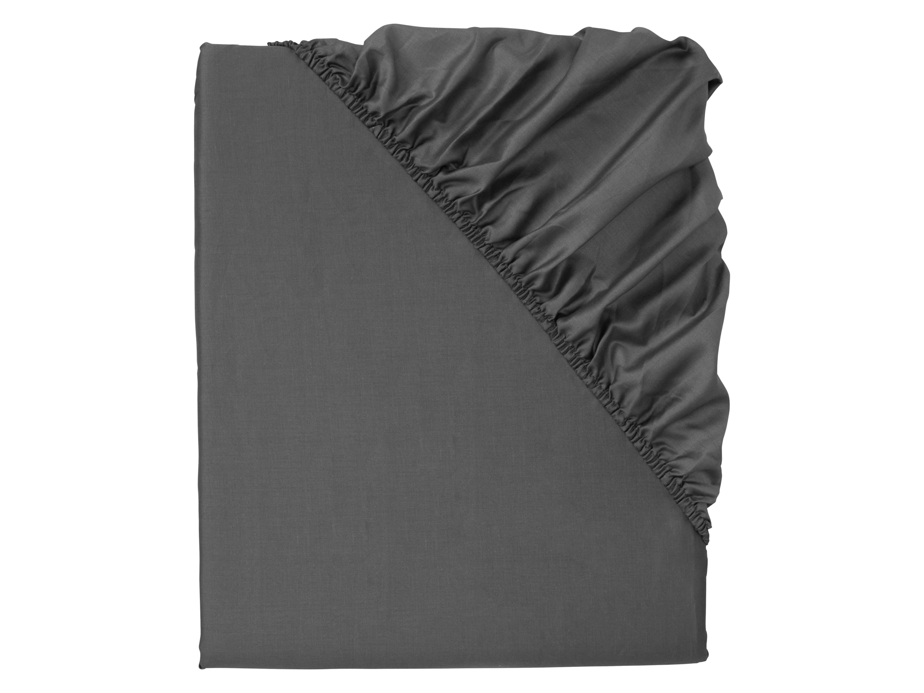 Livarno home Prześcieradło satynowe z gumką, 140-160 x 200 cm Szary