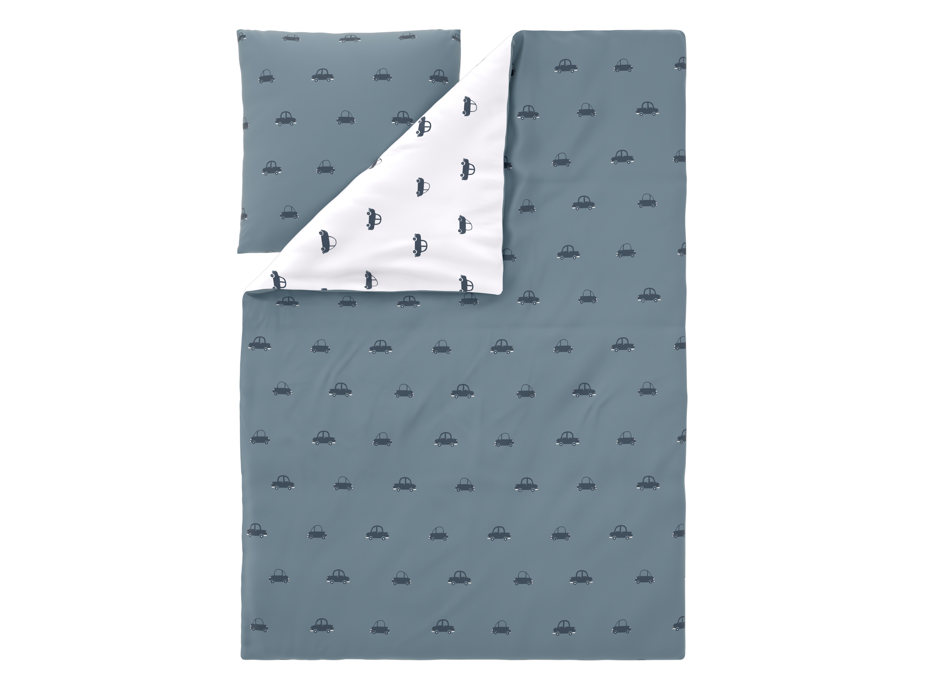 Livarno Pościel dwustronna dziecięca z bawełny renforcé, 140 x 200 cm Niebieski