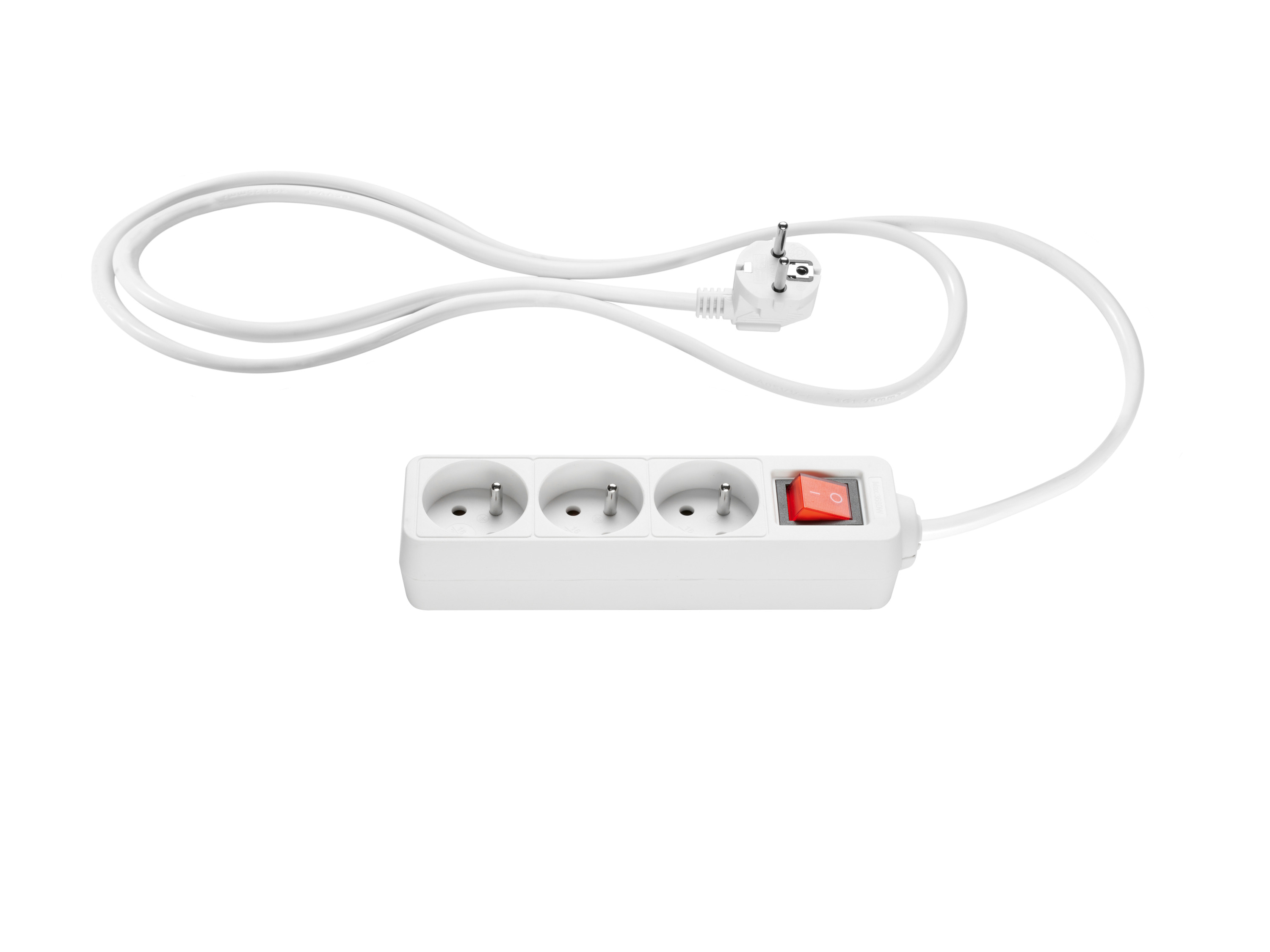Tronic Listwa lub zestaw listw zasilających 3 gniazda, Biały