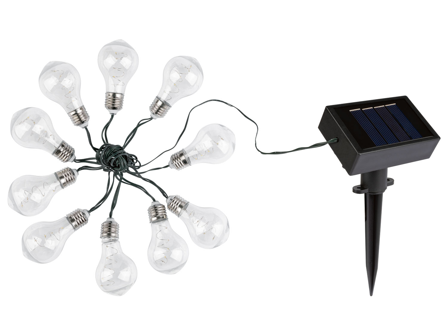 Livarno home Girlanda solarna żarówki, 1 zestaw Przejrzysty