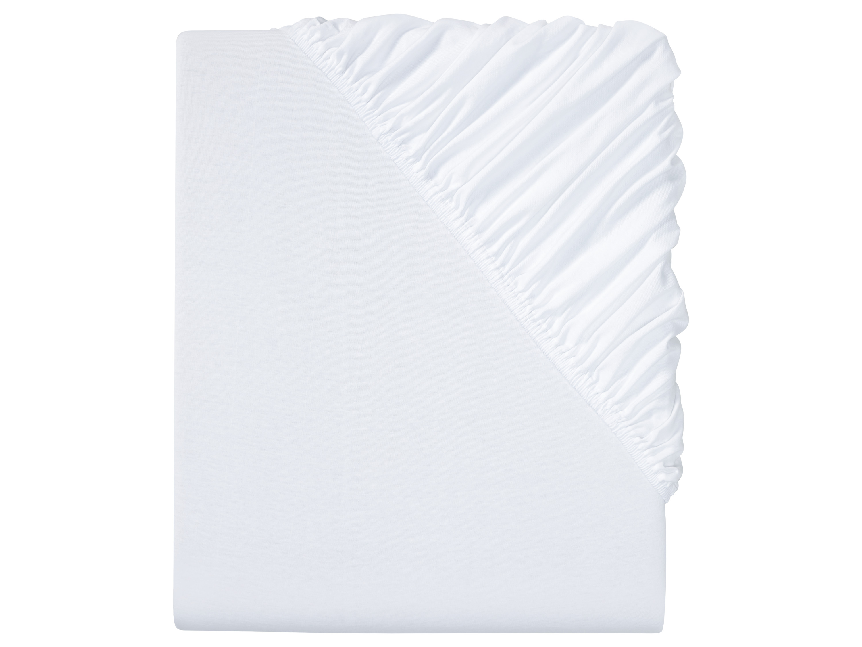 Livarno home Prześcieradło z dżerseju z gumką, 180-200 x 200 cm Biały