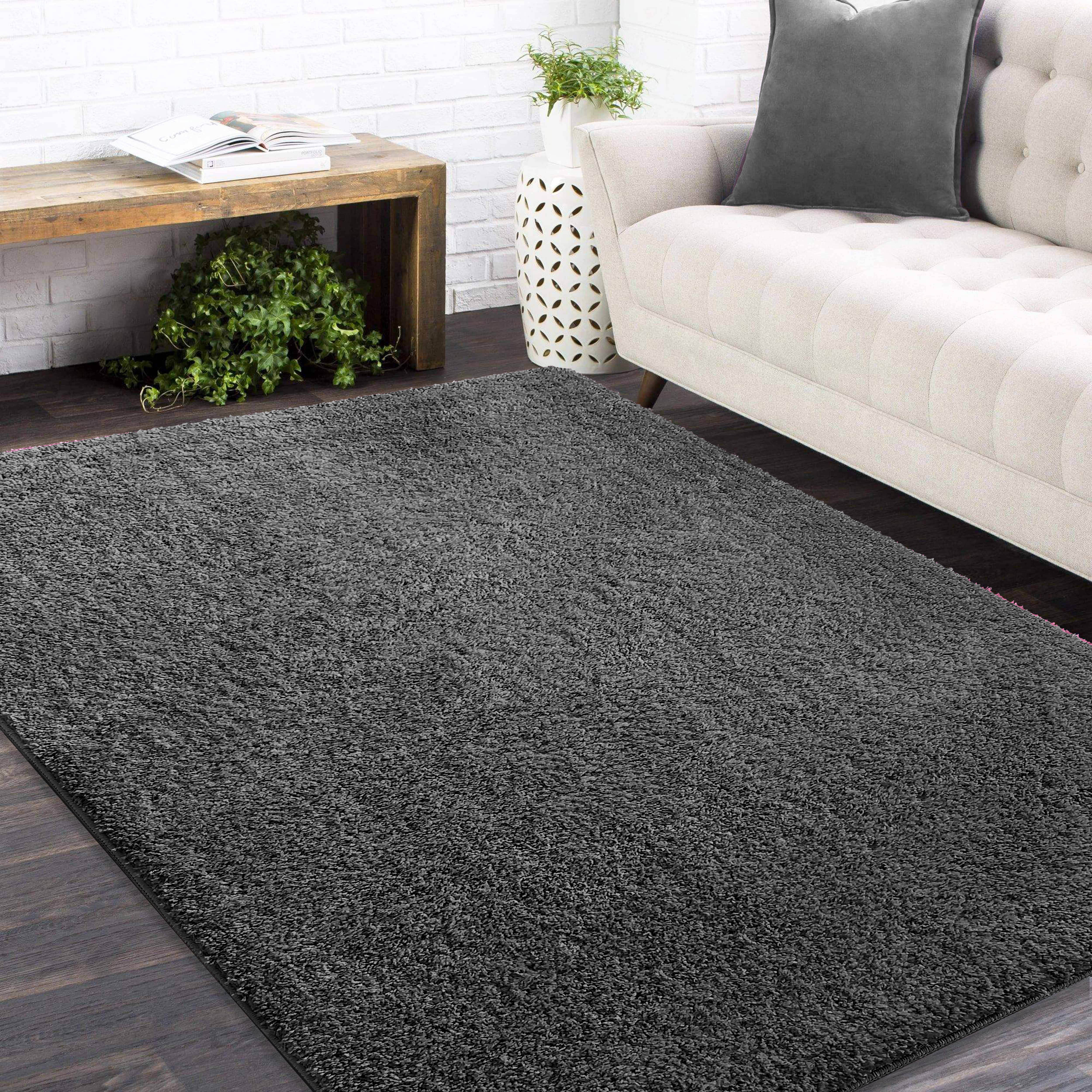 Dywan - 160 x 220 cm - Szary - Shaggy - Dywanopol