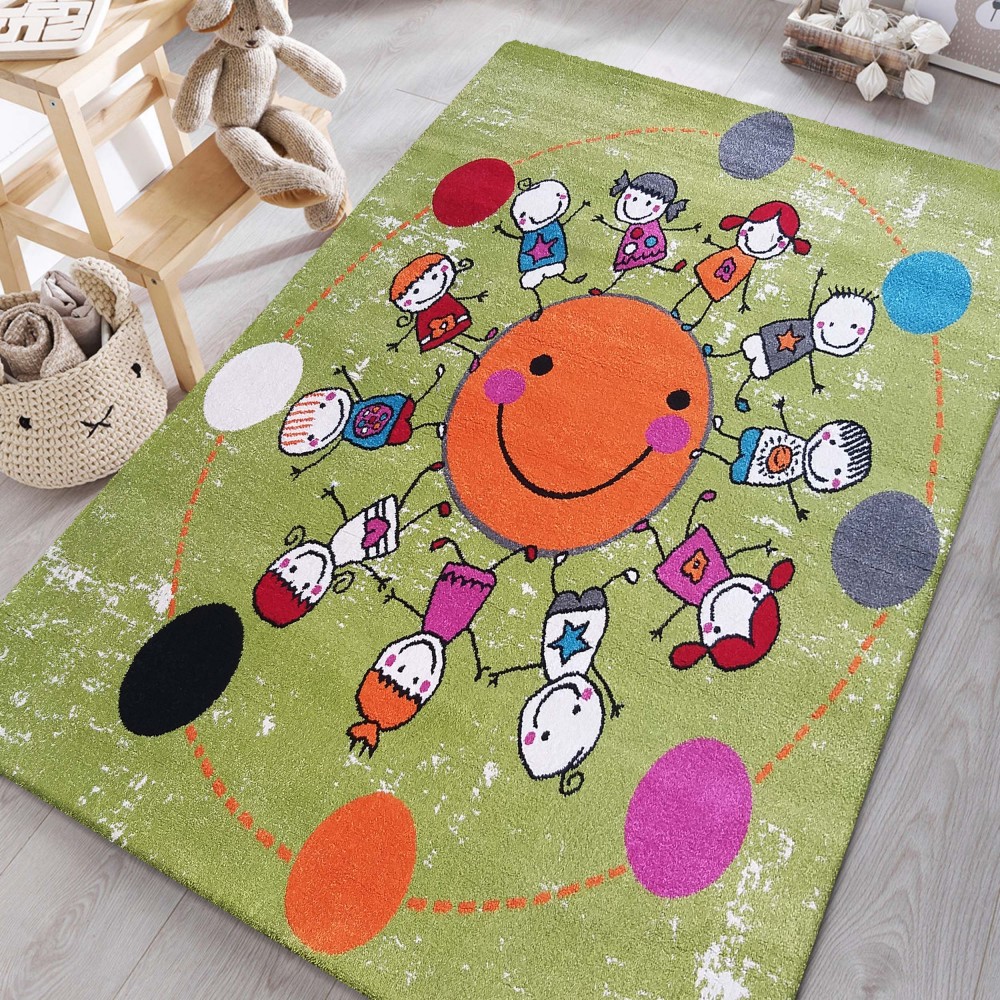 Dywan dziecięcy - 200 x 200 cm - Zielony - Dywanopol
